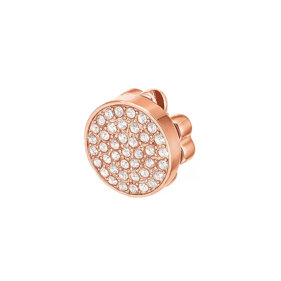 Collar corto para mujer con diseño Corazón x Corazón - Bañado en oro rosa y detalles elegantes