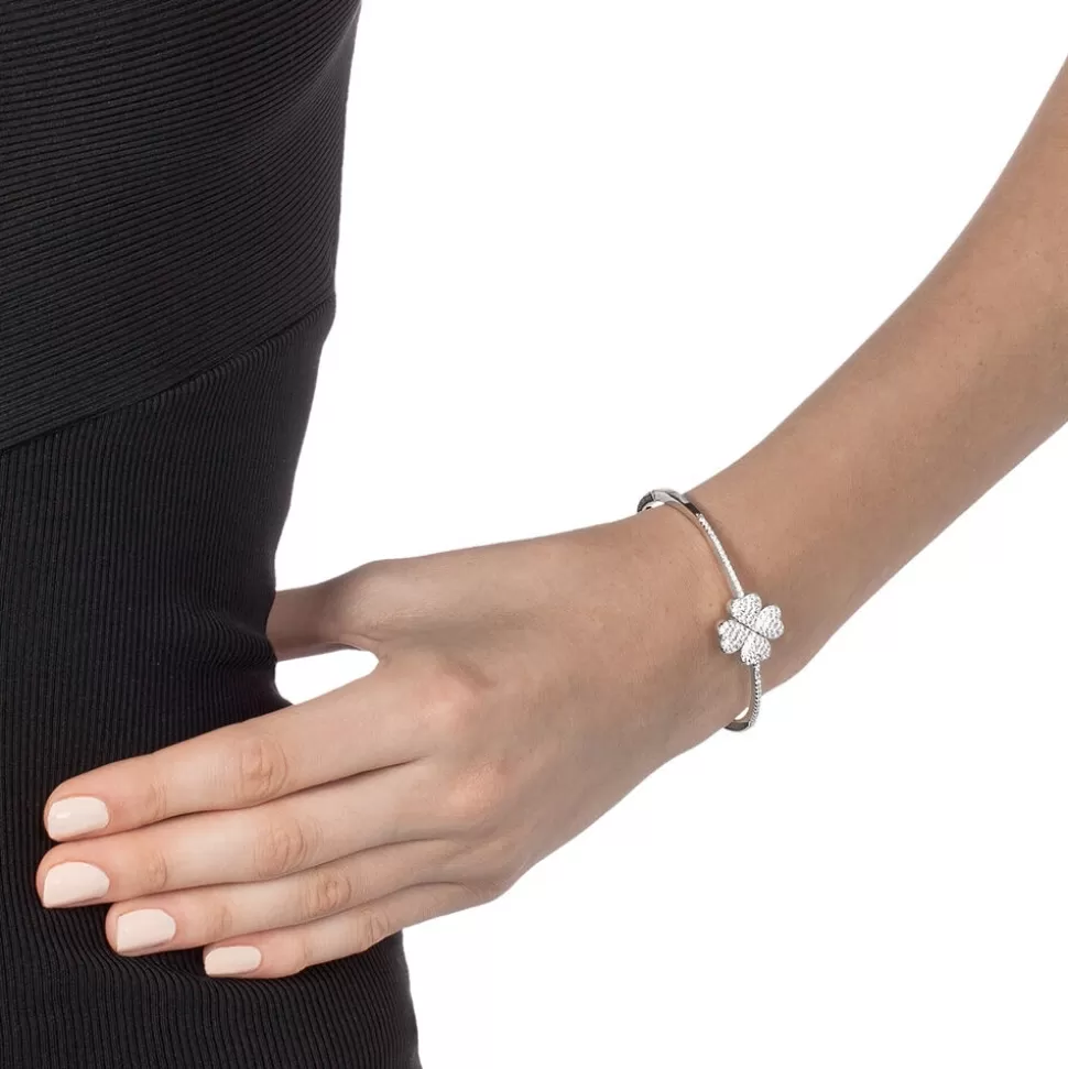 Pulsera Folli Follie Corazón por Corazón - Tobillera plateada de ajuste cómodo en plata 925 con detalles brillantes, diseño delicado para regalos especiales de mujer. Elegancia atemporal con símbolos de amor grabados.