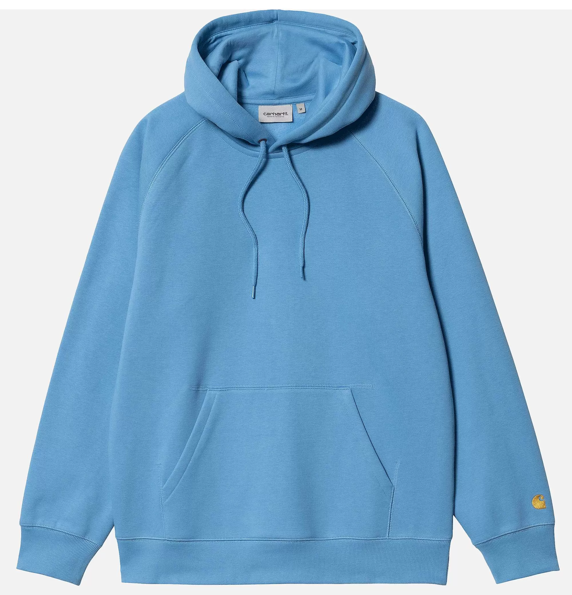 Sudadera con capucha CARHARTT WIP Chase - Estilo urbano en tejido polar azul piscina | Colección Otoño-Invierno
