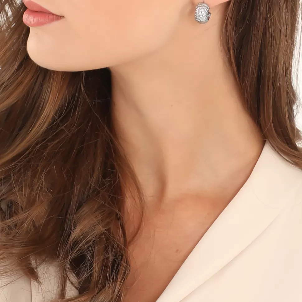Aros Folli Follie: Clásicos y Elegantes en Plata Forjada para Mujer - Tamaño Pequeño