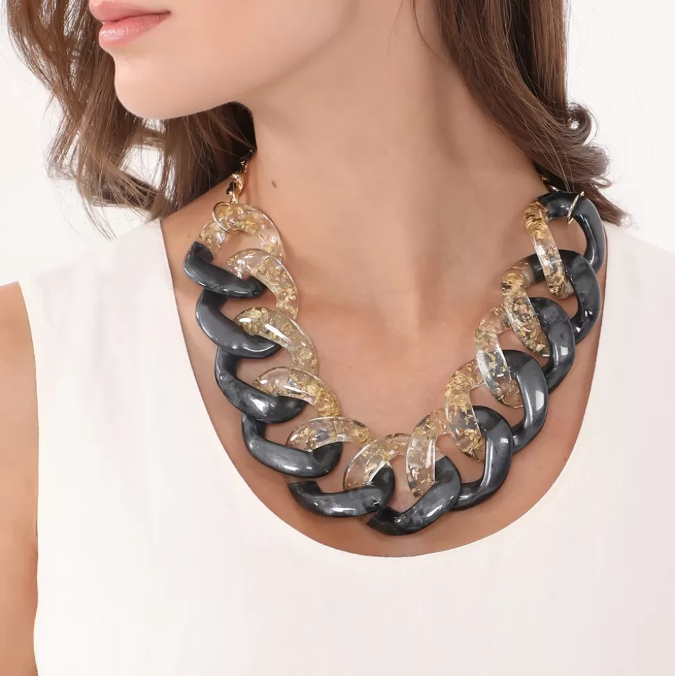 Collar Folli Follie Mujer: Cadena Dorada Inand 