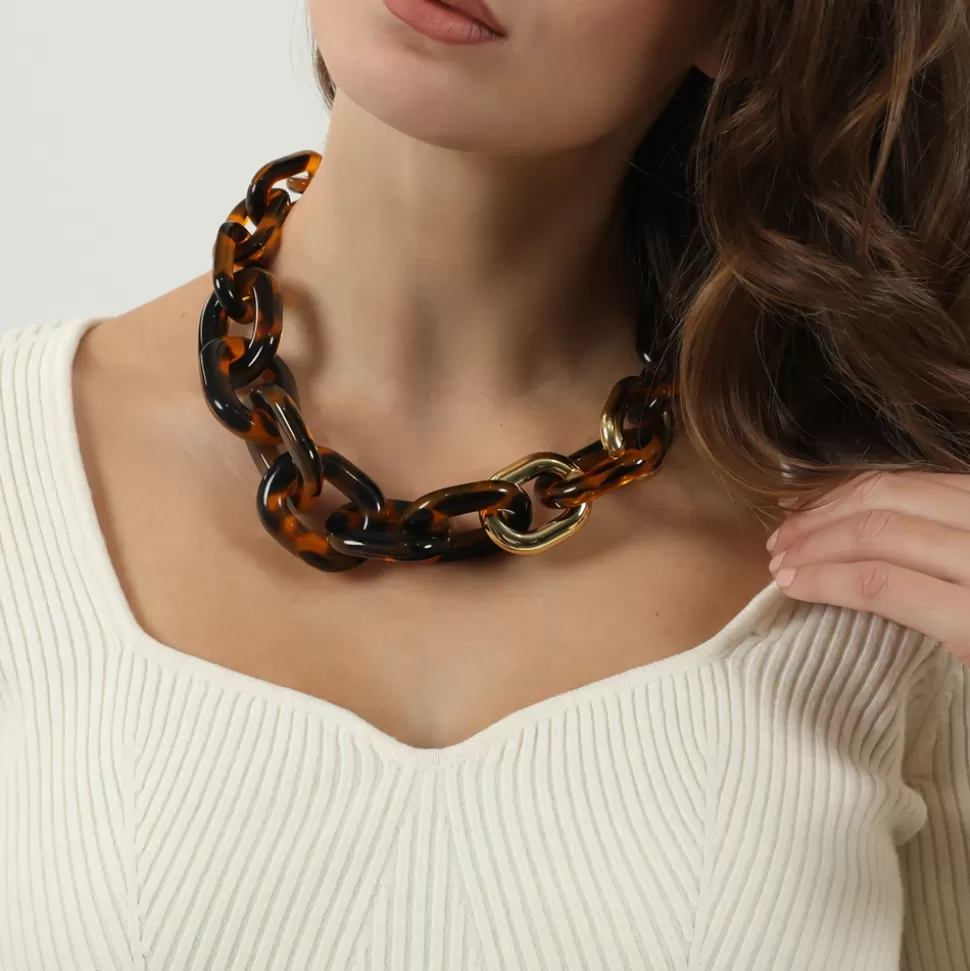 Collar Folli Follie de Cadena Gruesa - Joyería Impactante para Mujeres con Estilo Atrevido y Personalidad Única