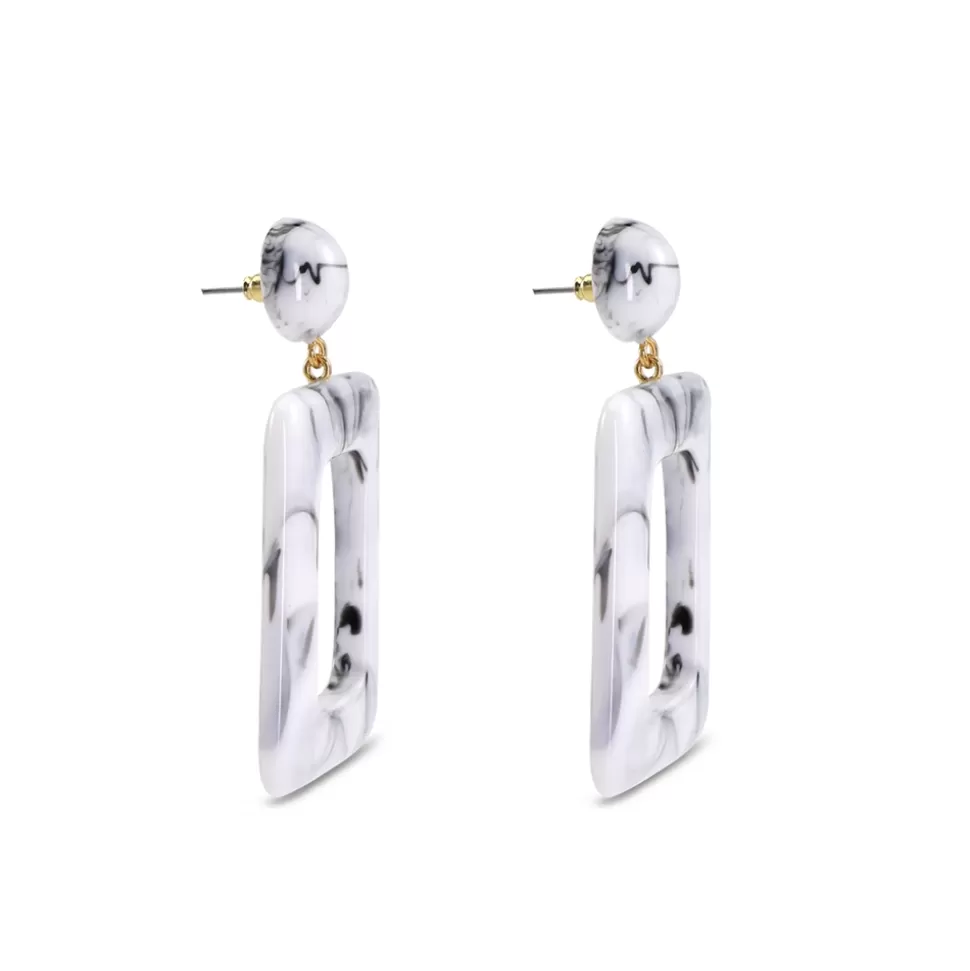 Aretes Folli Follie Mujer - Diseño Rectangular Grandioso con Toque de Elegancia Moderna