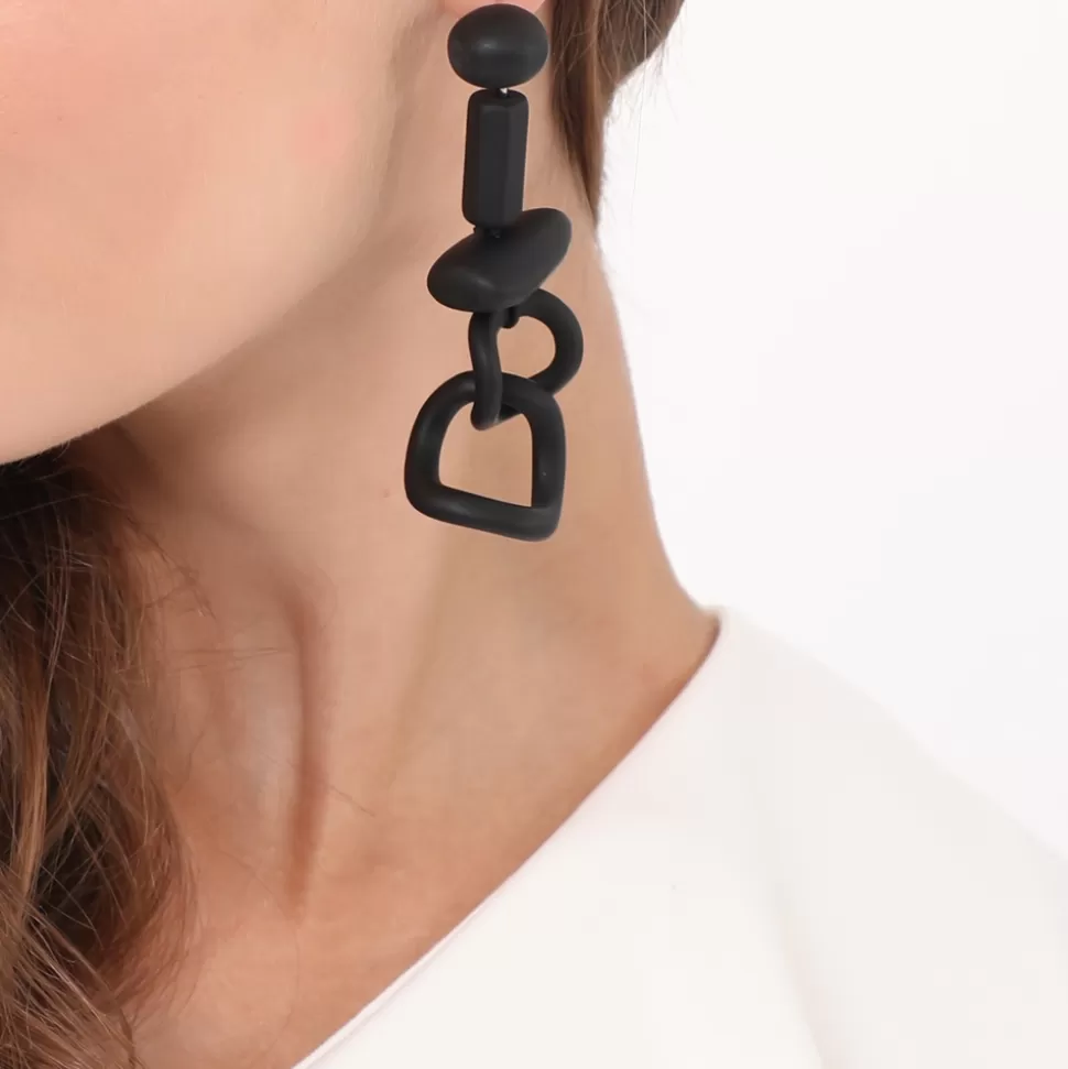Aretes Folli Follie para Mujer: Elegancia Duradera en Diseño Largo y Opaco - Estilo Minimalista que Impacta