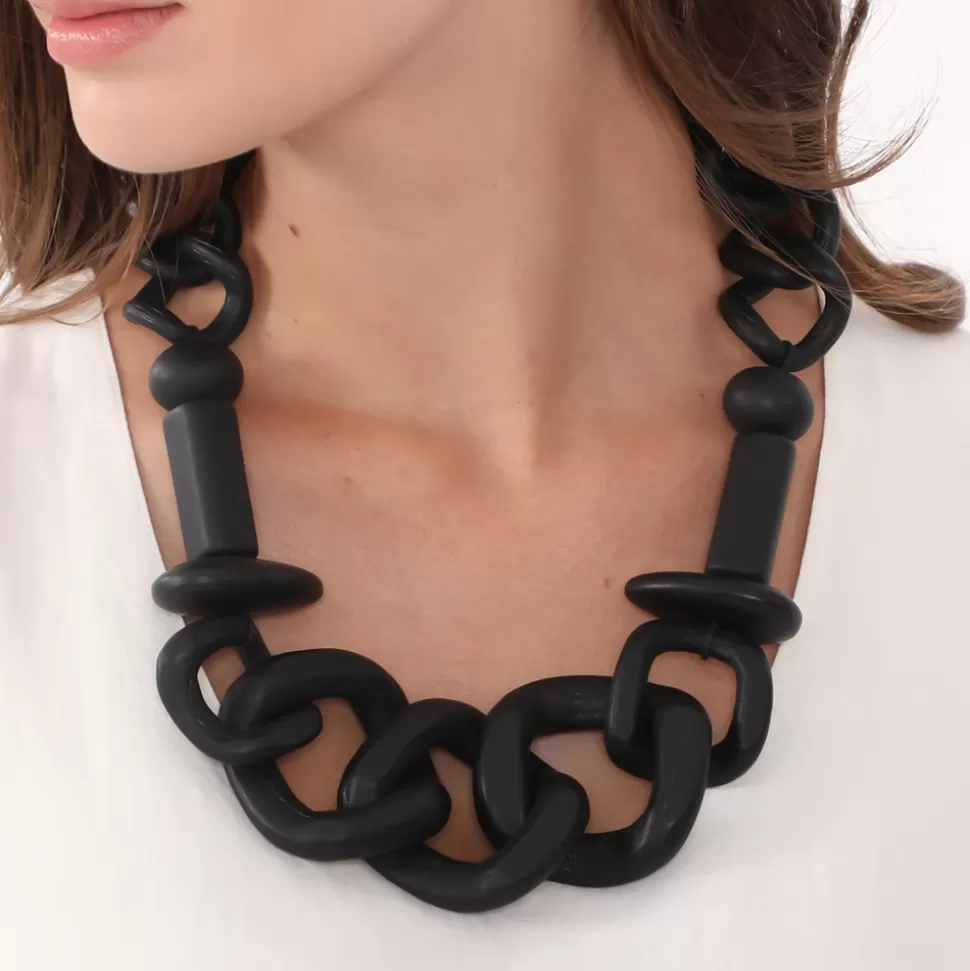 Collar Femenino Folli Follie - ¡Deslumbra con estilo! Diseño irregular en motivos mate para destacar tu look