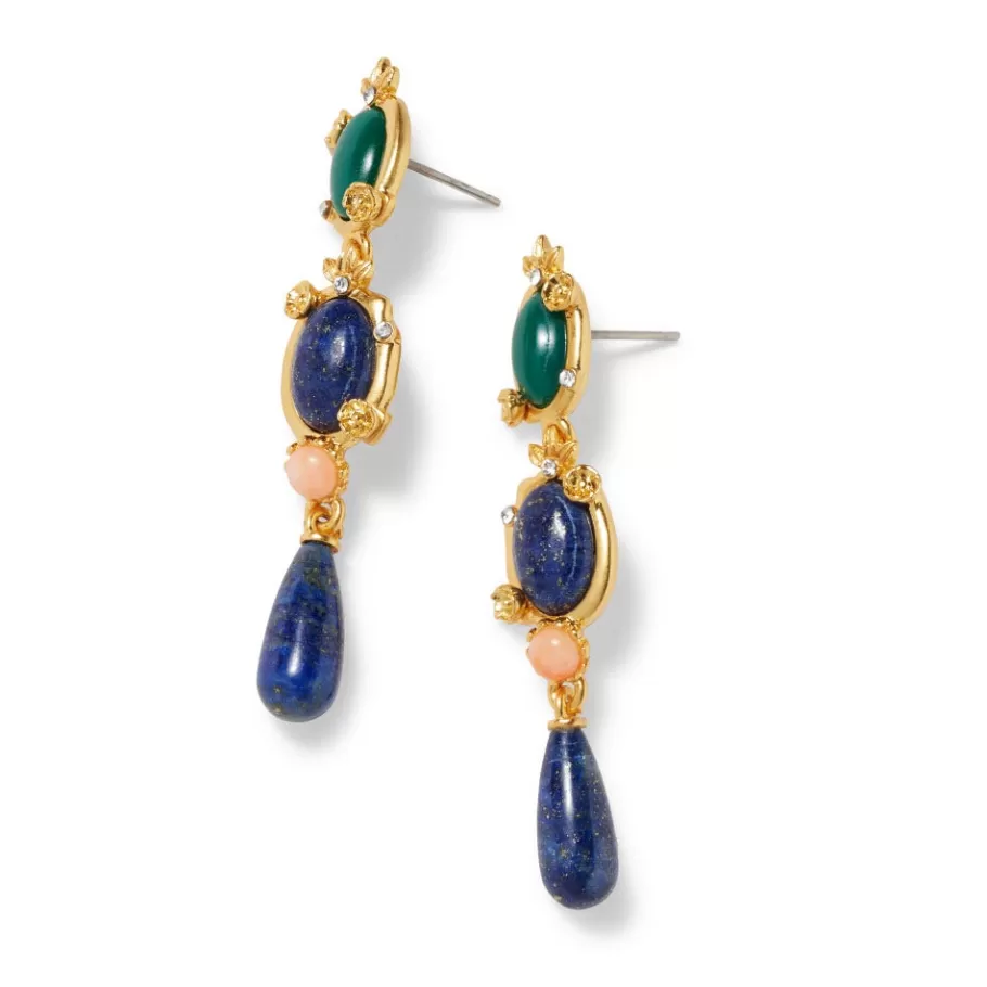 The Met Store Earrings*Japanese Imari Linear Drop Earrings