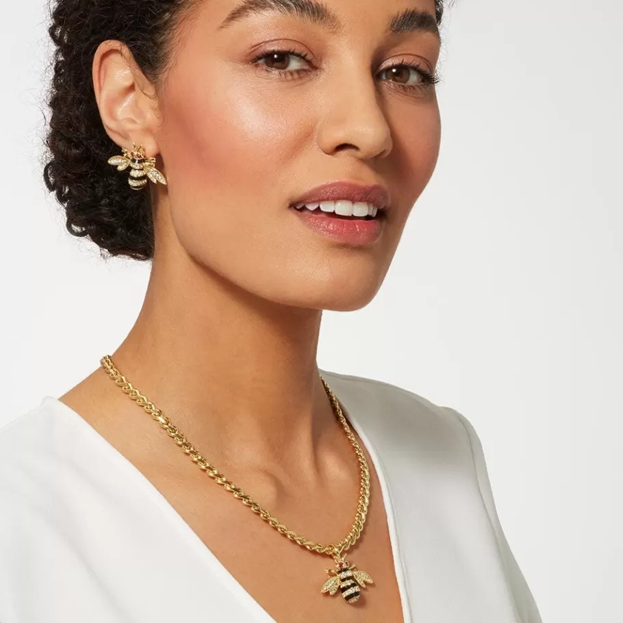The Met Store Necklaces*Jeweled Bee Pendant Necklace