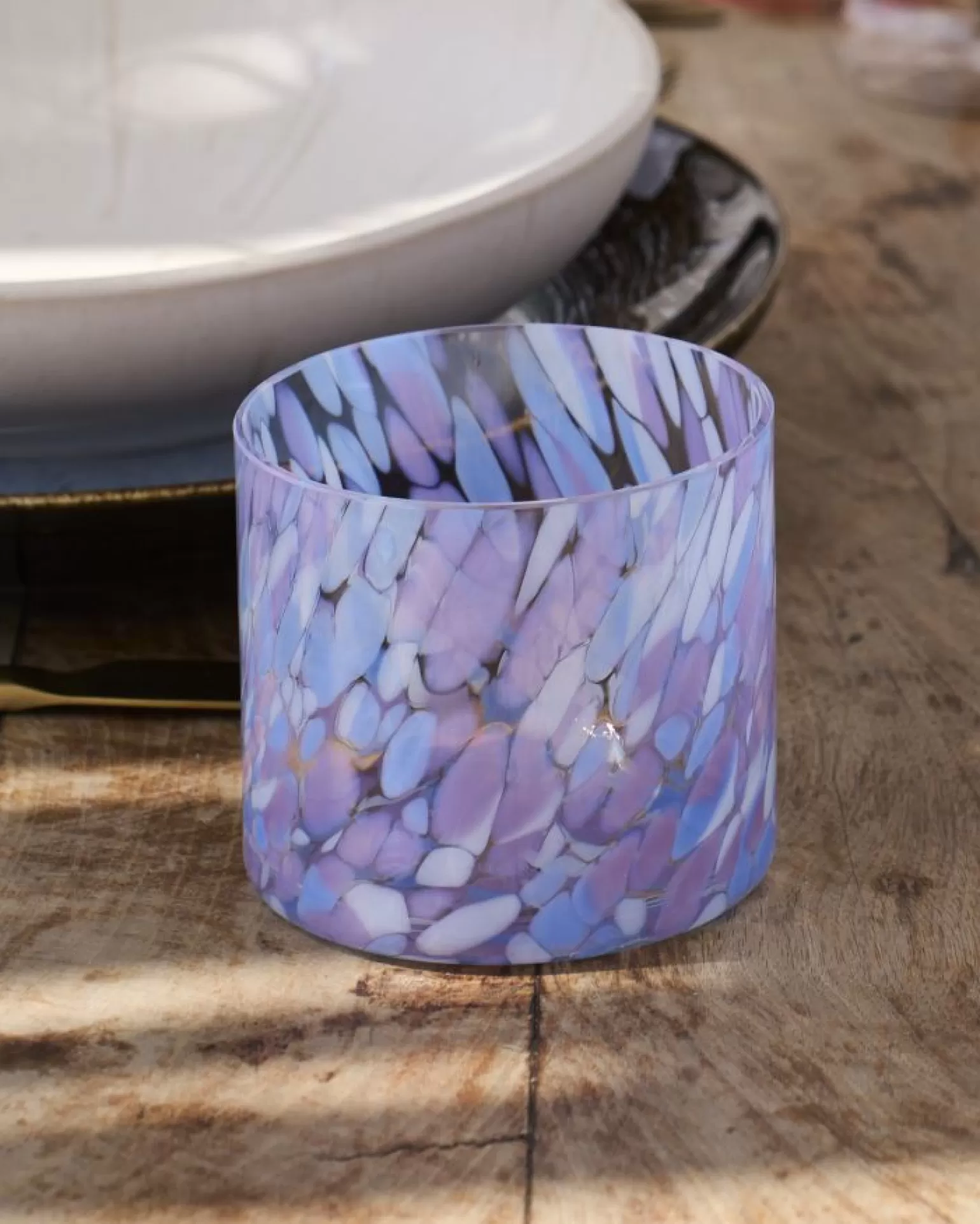 Miio Joia - Pendientes Elegantes con Pequeñas Gotas de Cristal en Tonalidades Azul y Lila | Colección Motel Decorativo