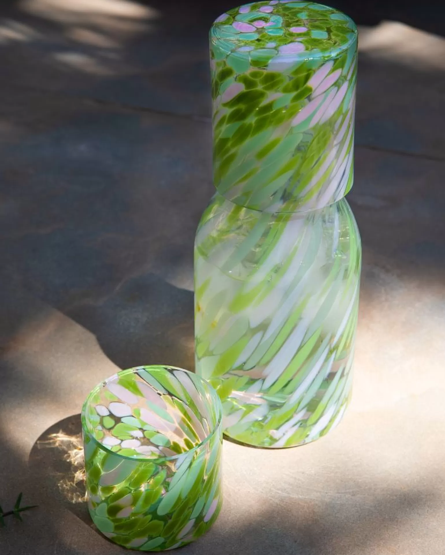Miio Joia - Colgante con Gotas de Cristal en Verde y Rosa | Oferta Especial de Temporada