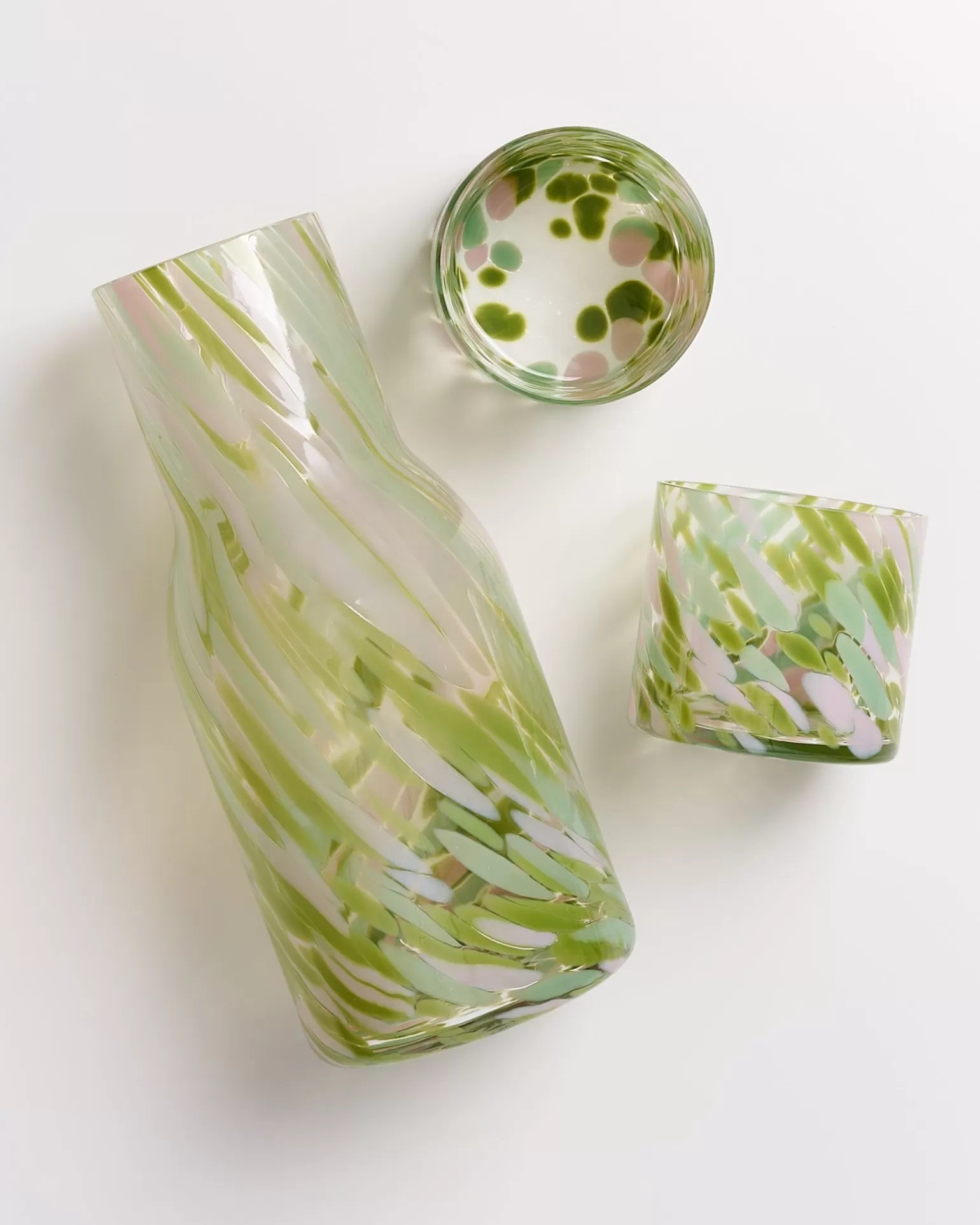 Miio Joia - Colgante con Gotas de Cristal en Verde y Rosa | Oferta Especial de Temporada