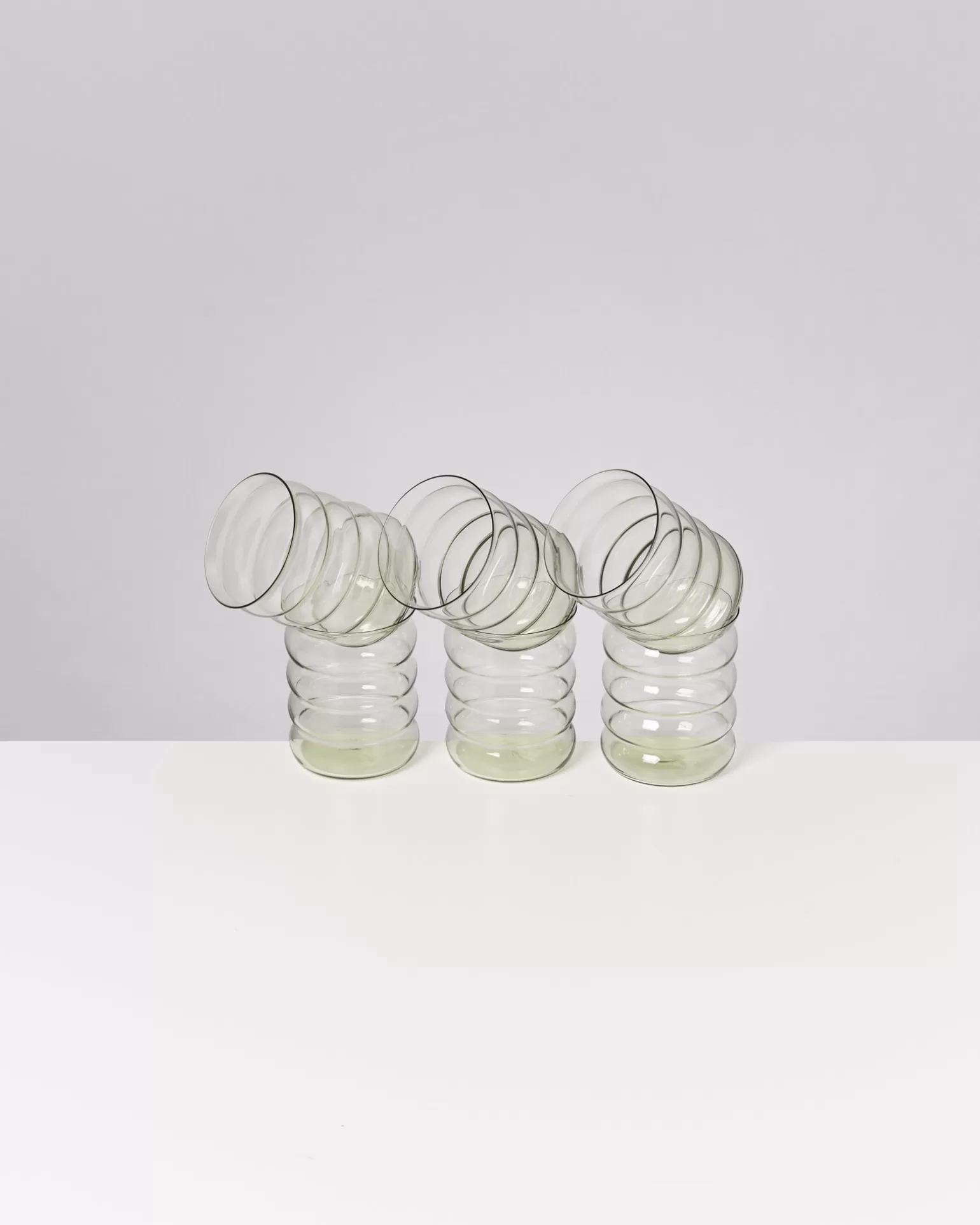 Juego de 6 Copas Elegantes Burbuja Grande - Cristal Esmeralda Brillante | Colección Motel a Miio Joia