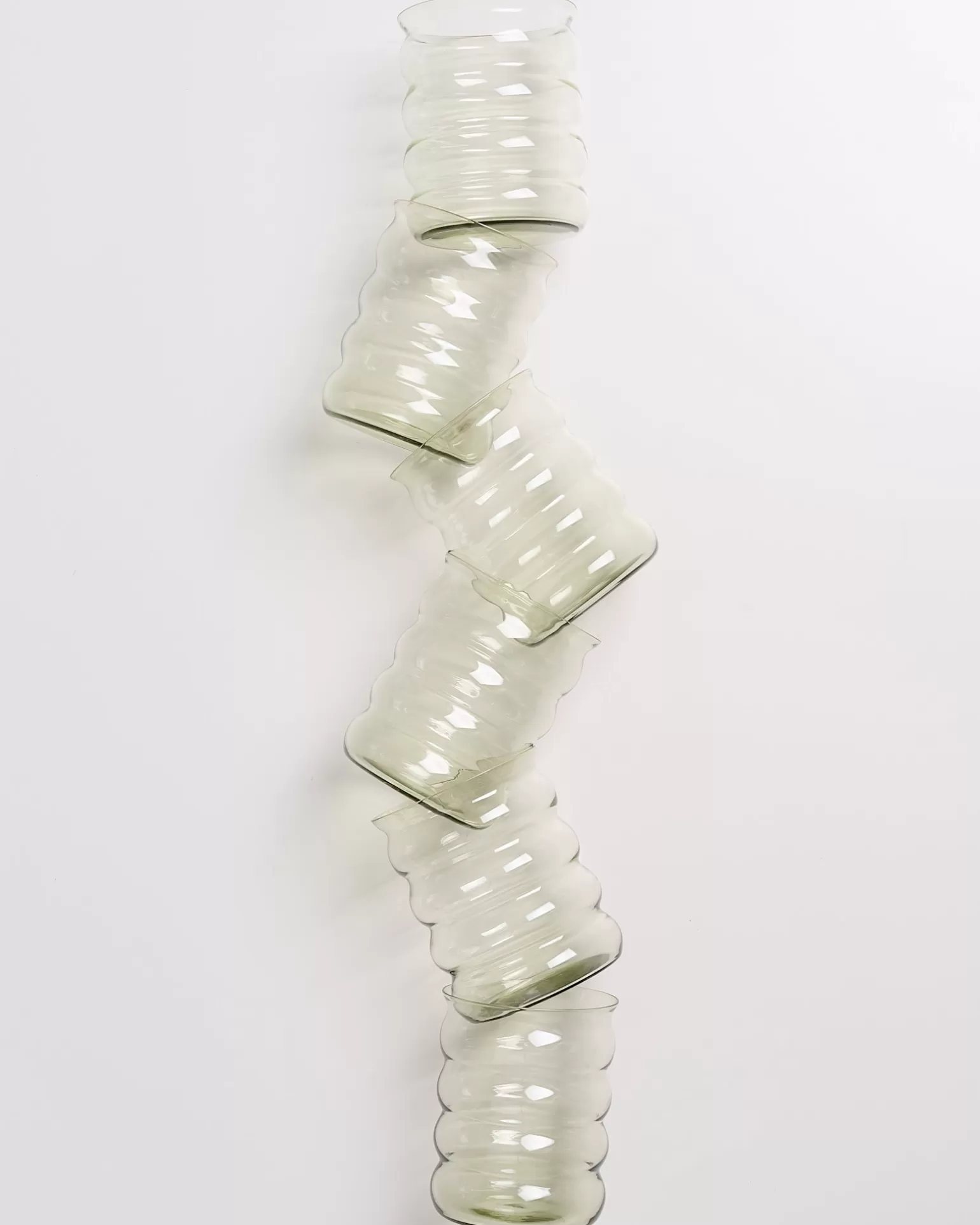 Juego de 6 Copas Elegantes Burbuja Grande - Cristal Esmeralda Brillante | Colección Motel a Miio Joia