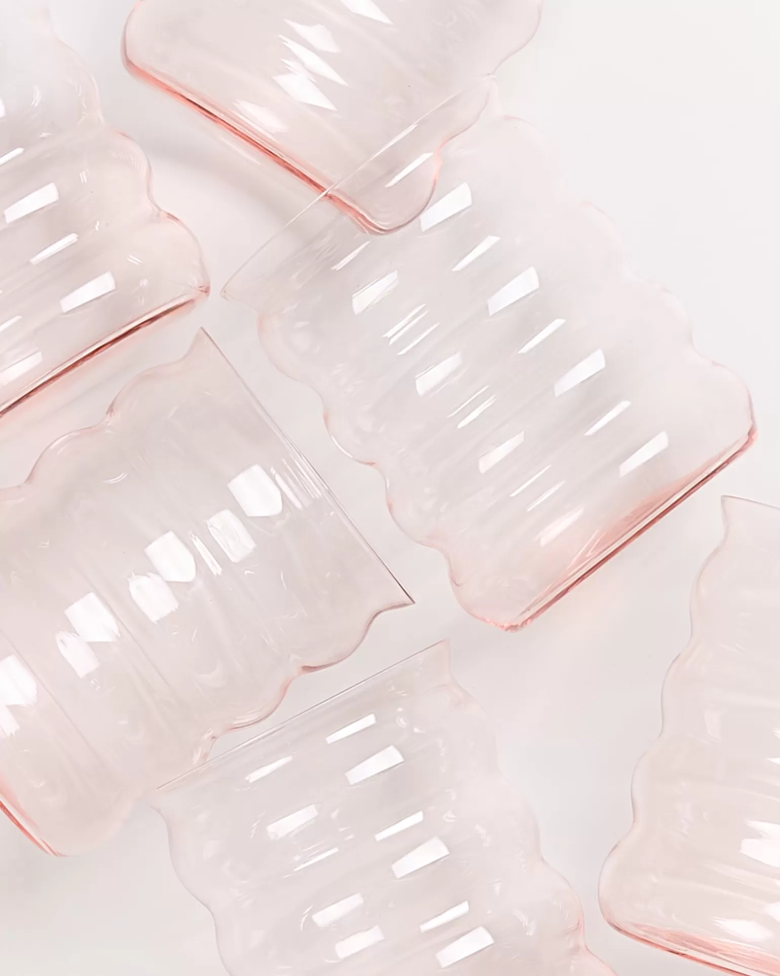 Miio Joia - Juego de 6 Copas Elegantes con Burbujas Grandes en Tono Rosa Opalino ¡Oferta Exclusiva!