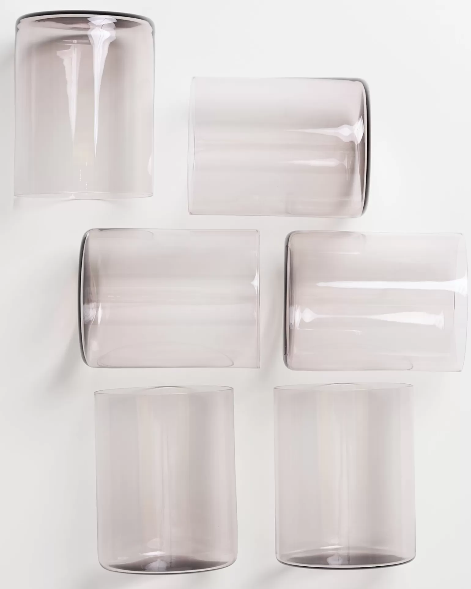 Miio Joia - Juego Elegante de 6 Vasos de Cristal en Amatista para Decoración - Colección Motel Store
