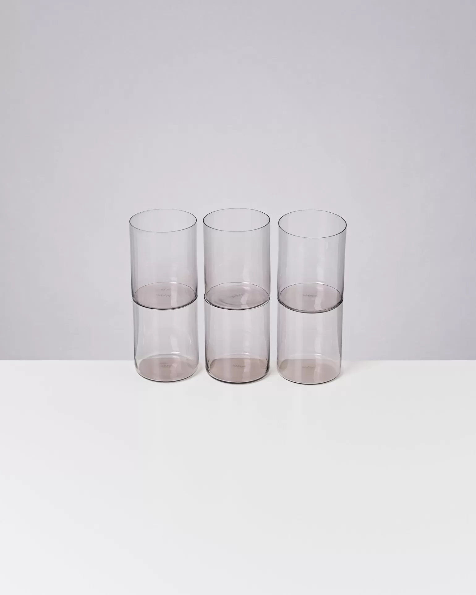 Miio Joia - Juego Elegante de 6 Vasos de Cristal en Amatista para Decoración - Colección Motel Store