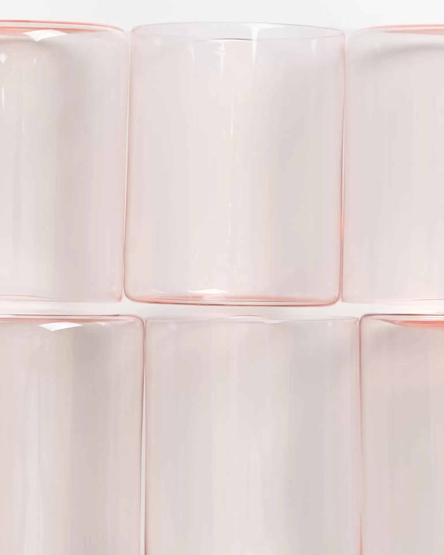 Juego de 6 vasos Miio Joia - Vidrio opalina rosa de la Colección Motel | Elegante y perfecto para regalos exclusivos