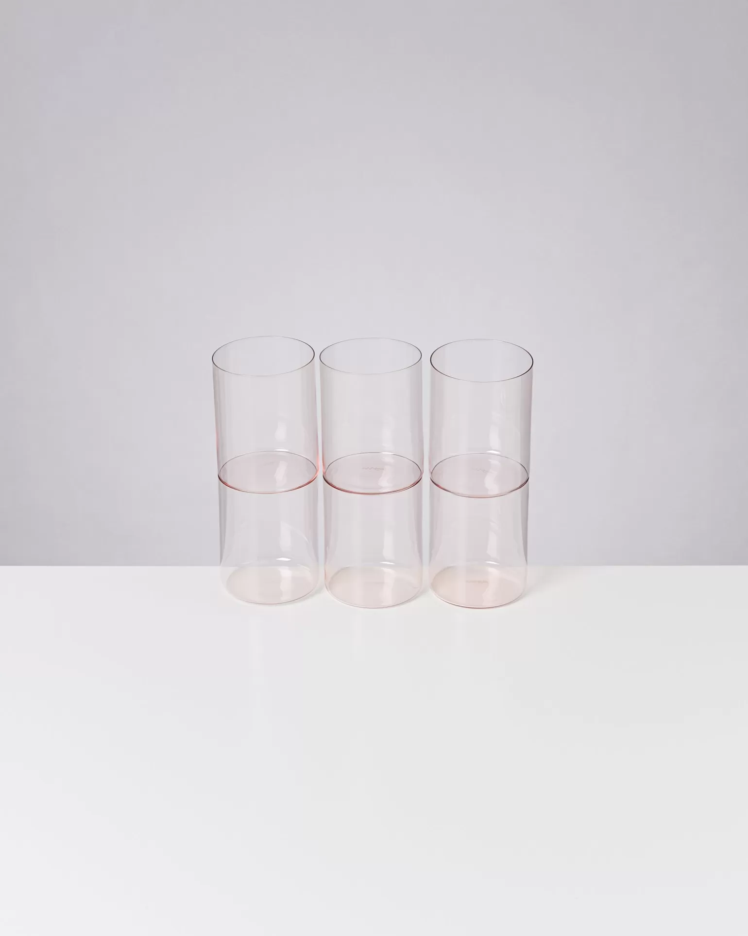 Juego de 6 vasos Miio Joia - Vidrio opalina rosa de la Colección Motel | Elegante y perfecto para regalos exclusivos
