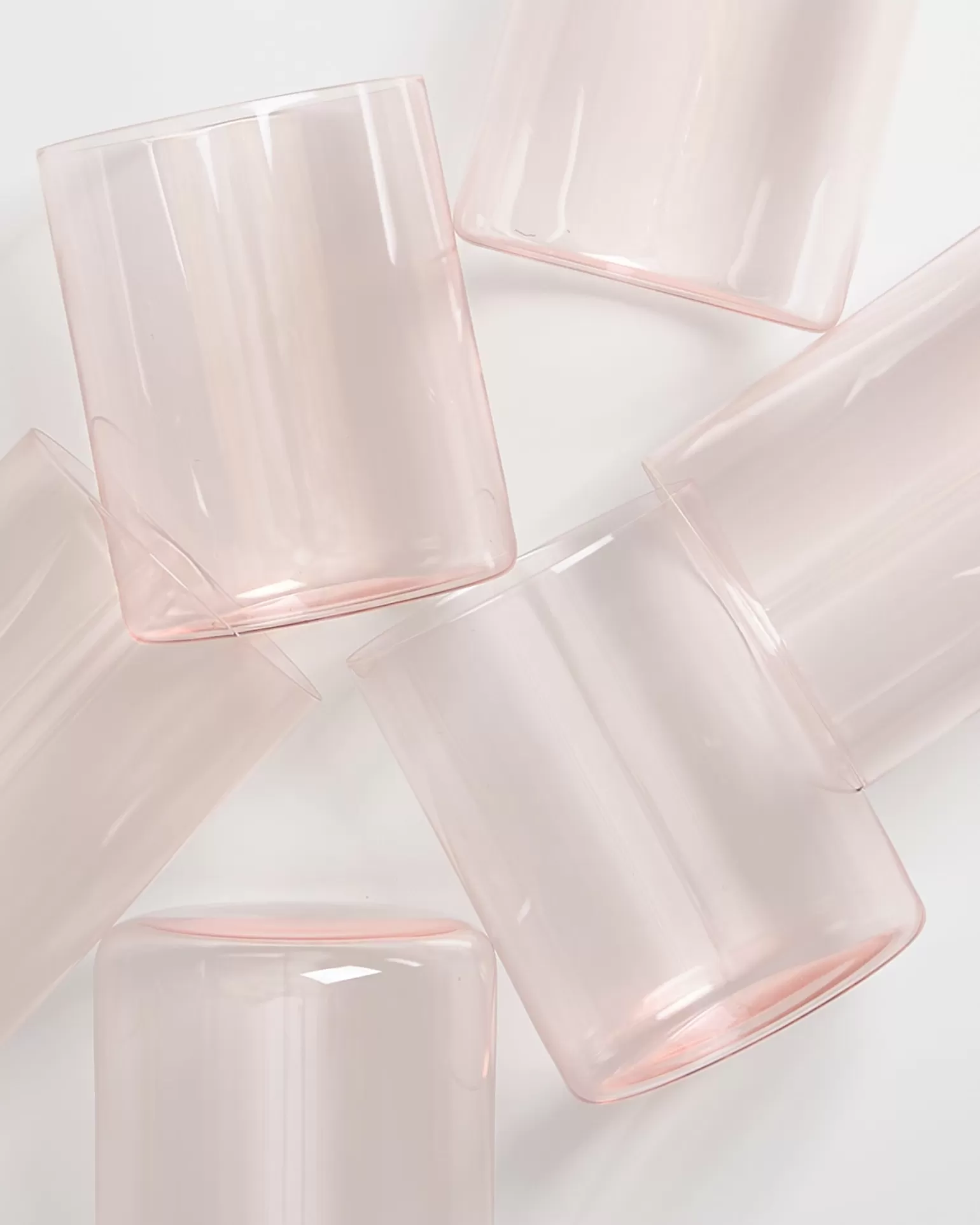 Juego de 6 vasos Miio Joia - Vidrio opalina rosa de la Colección Motel | Elegante y perfecto para regalos exclusivos