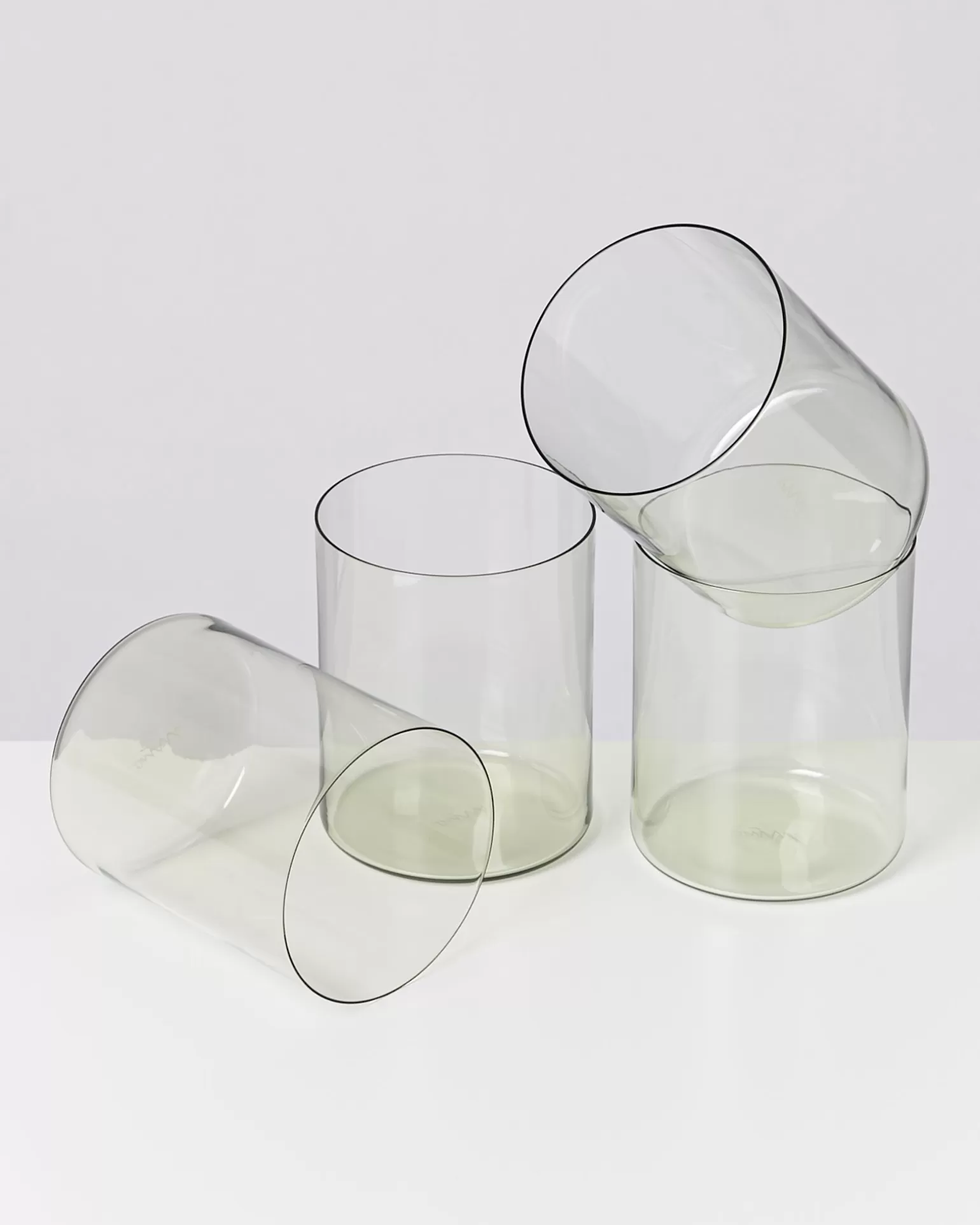 Juego Elegante de 4 Vasos de Cristal Miio Joia - Esmeralda Intenso para Hogar y Eventos