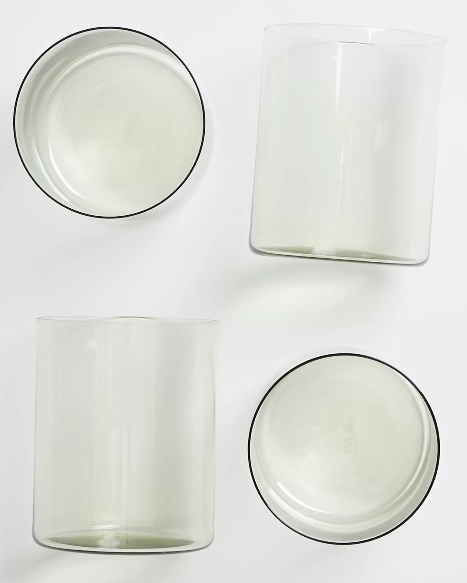 Juego Elegante de 4 Vasos de Cristal Miio Joia - Esmeralda Intenso para Hogar y Eventos