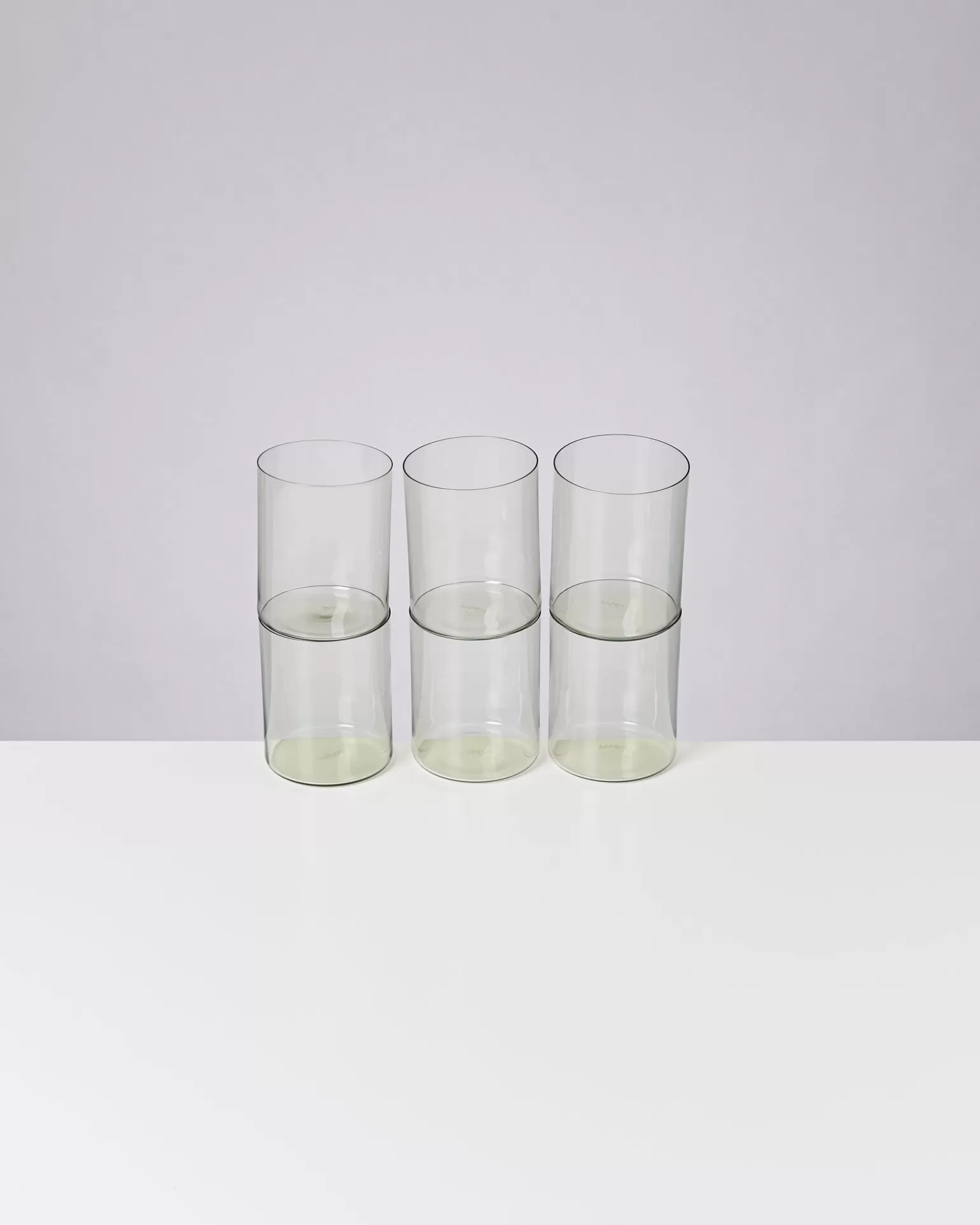 Juego de 6 Copas Elegantes Miio Joia - Vidrio Esmeralda Grande, Set Premium para Hogar