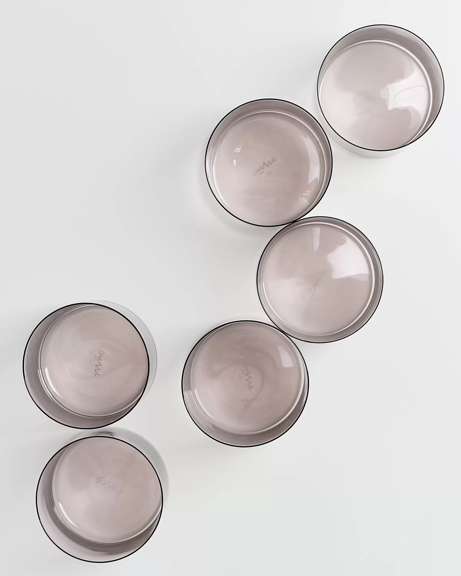 Juego de 6 Vasos de Cristal Tallado en Amatista - Colección Miio Joia by Online Motel | Diseño Elegante para Bebidas Premium