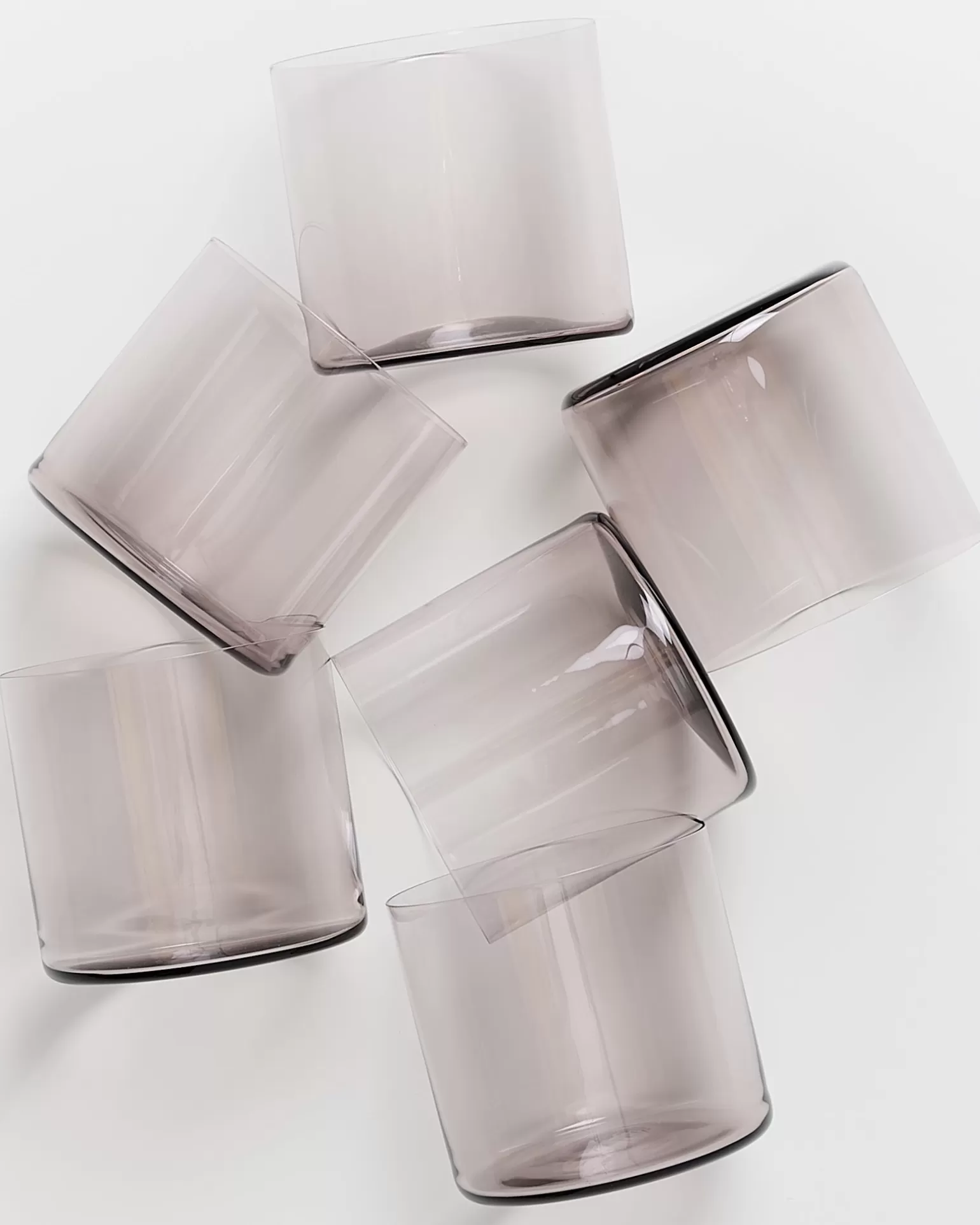 Juego de 6 Vasos de Cristal Tallado en Amatista - Colección Miio Joia by Online Motel | Diseño Elegante para Bebidas Premium