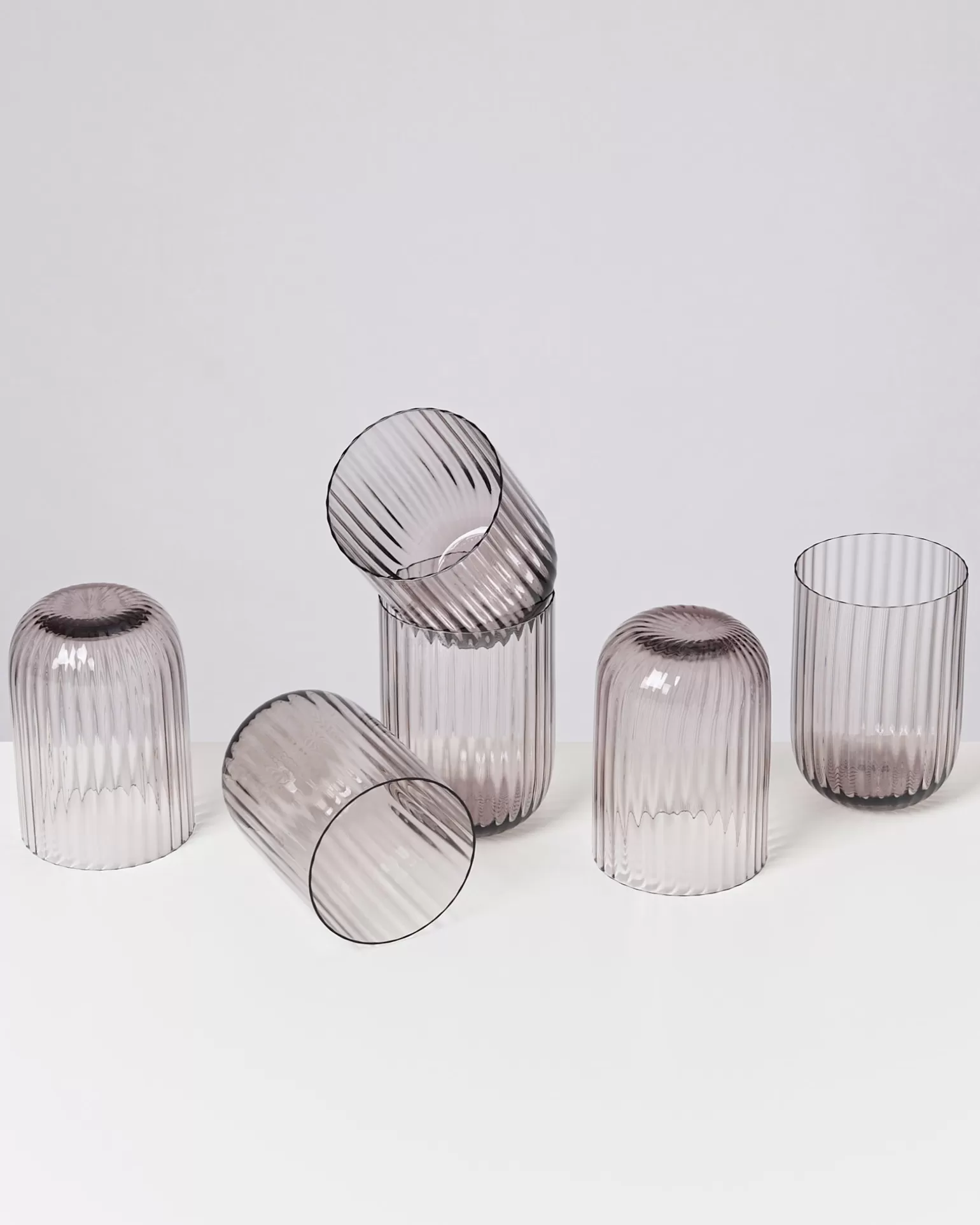 Miio Joia - Juego Exclusivo de 6 Vasos Tallados en Cristal con Detalles Amatista | Edición Coleccionista