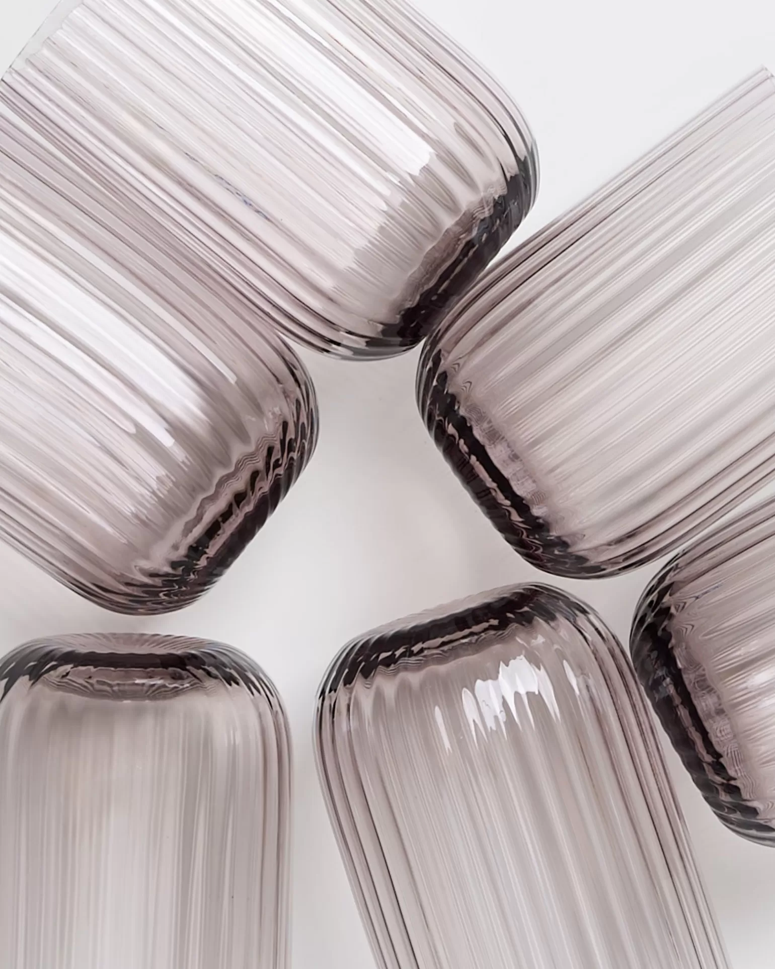 Miio Joia - Juego Exclusivo de 6 Vasos Tallados en Cristal con Detalles Amatista | Edición Coleccionista