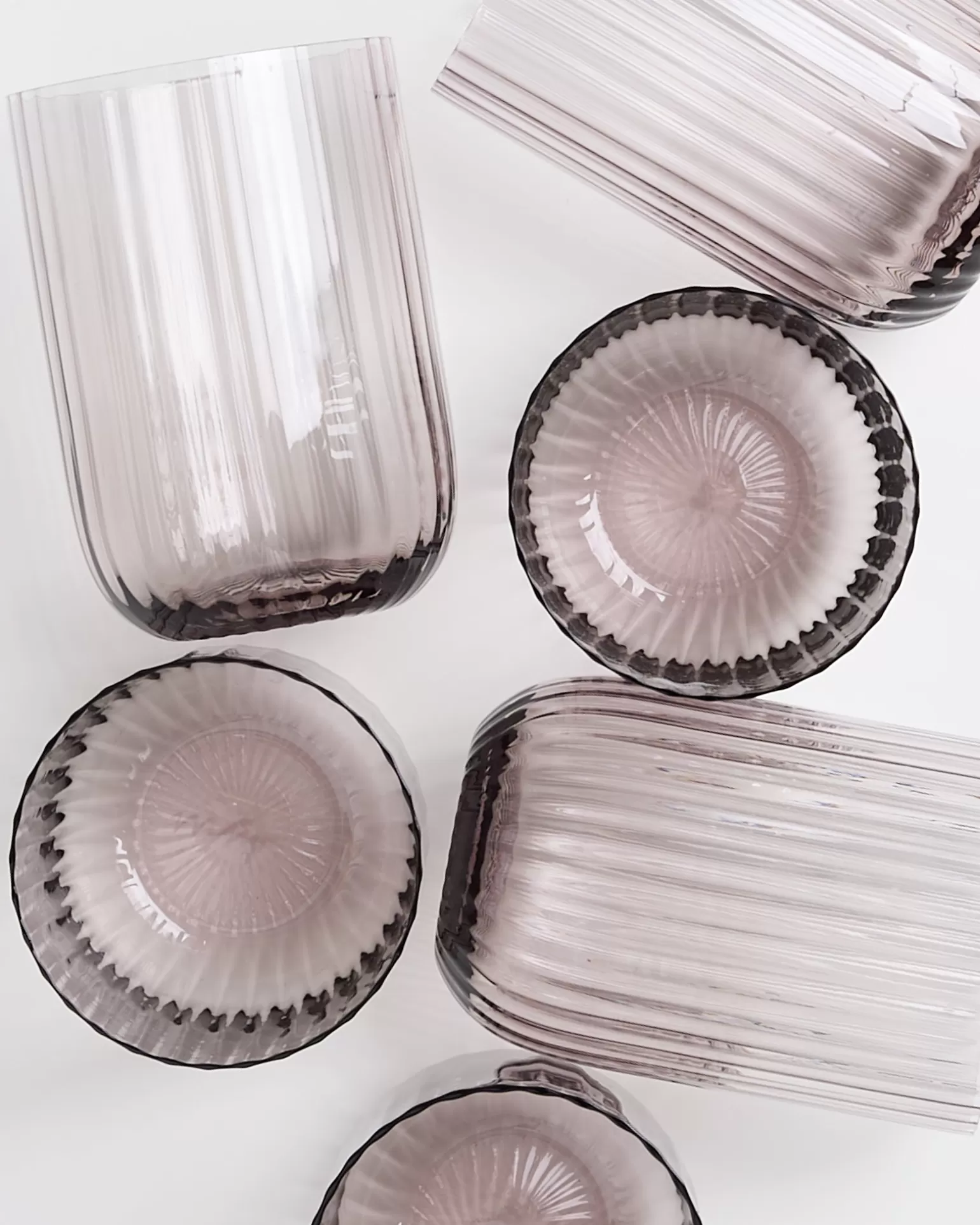 Miio Joia - Juego Exclusivo de 6 Vasos Tallados en Cristal con Detalles Amatista | Edición Coleccionista