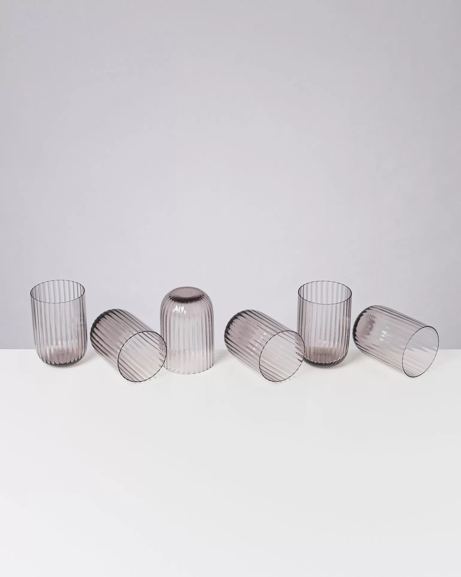 Miio Joia - Juego Exclusivo de 6 Vasos Tallados en Cristal con Detalles Amatista | Edición Coleccionista
