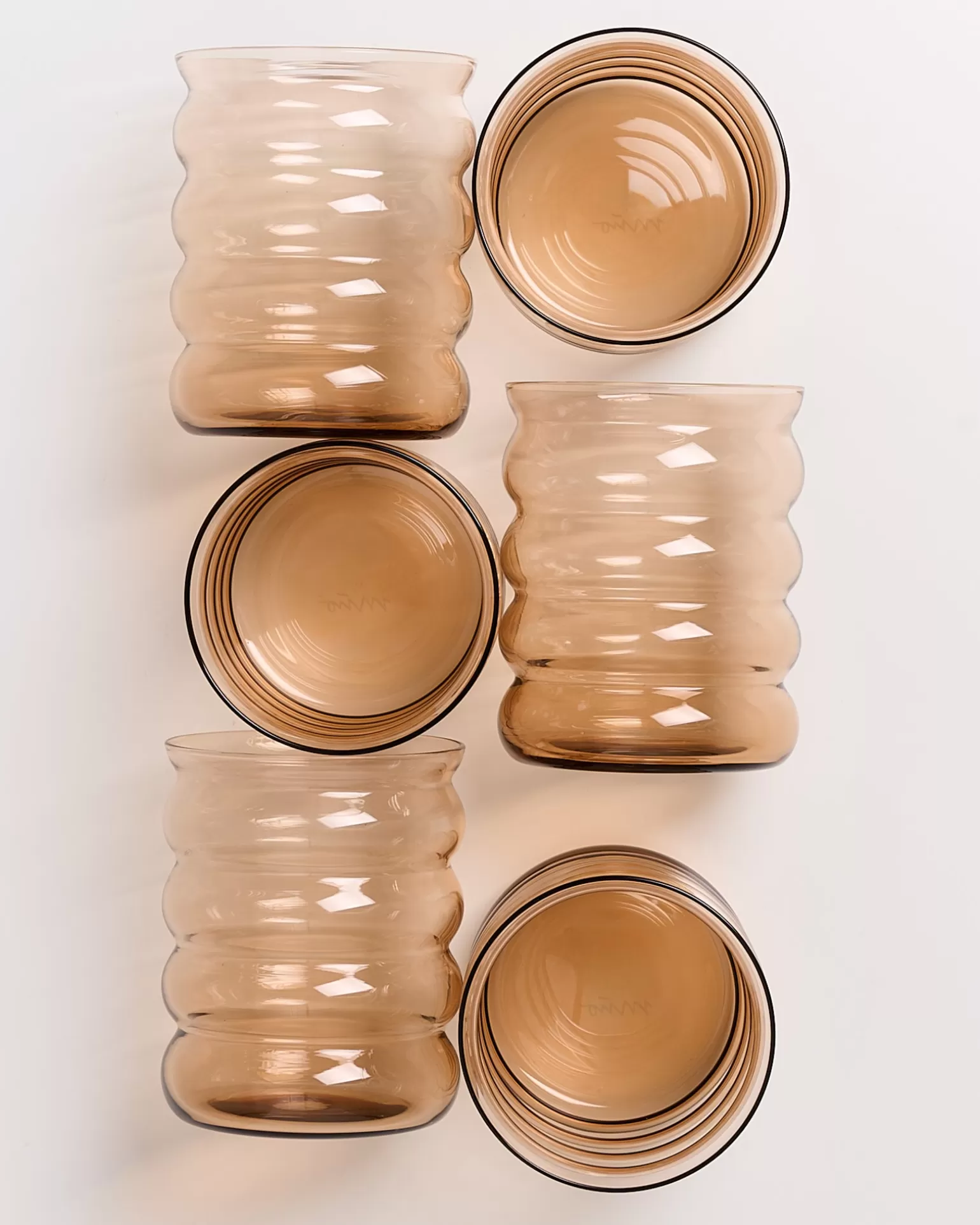 Juego Elegante Miió Joia - 6 Copas XL Burbuja con Tono Bronce | ¡Oferta Especial! Envase Seguro Incluido