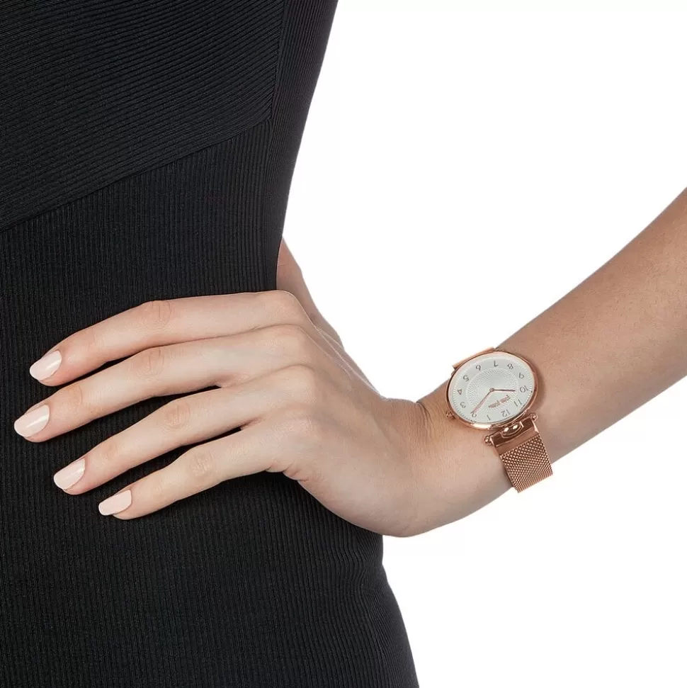 Reloj Pulsera Folli Follie Mujer - Corazón Grande en Baño de Oro - Edición Especial Lady Club