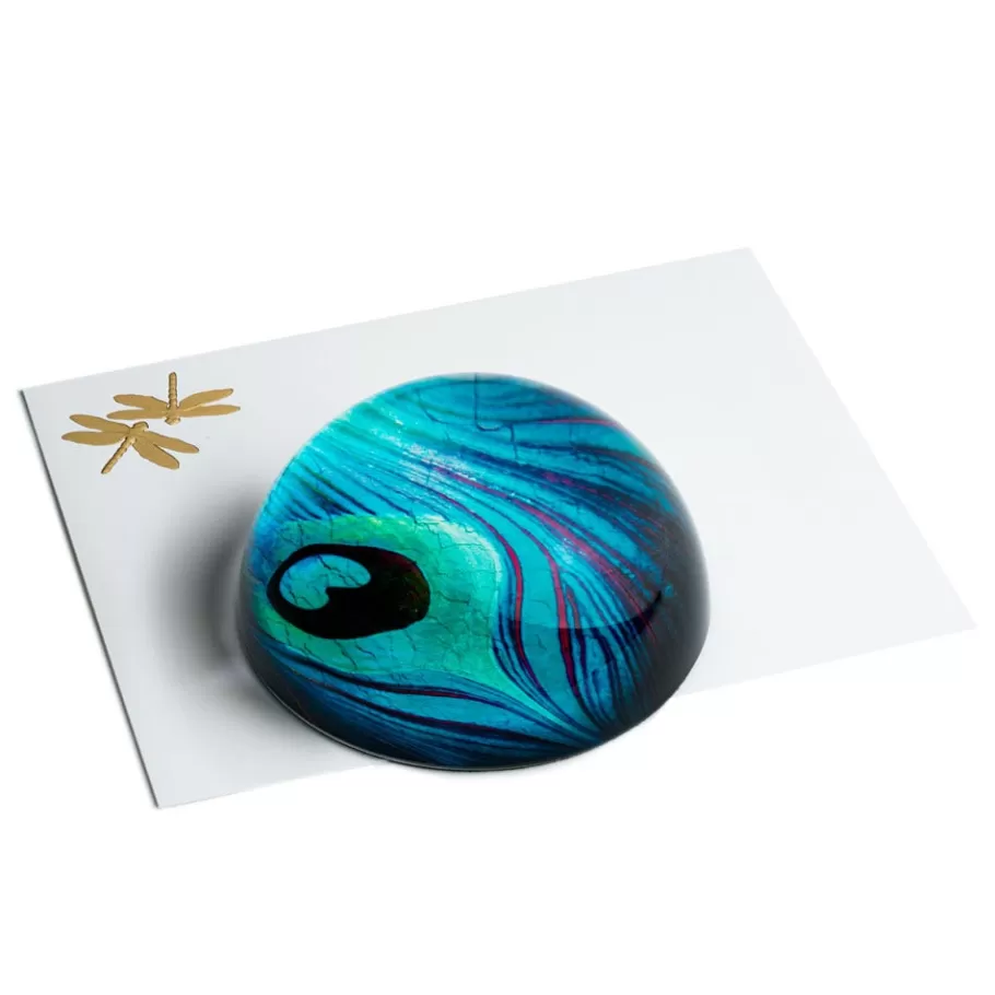 Pisapapeles artístico con plumas de pavo real - Diseño exclusivo Louis C. Tiffany | Oficina de The Met Store