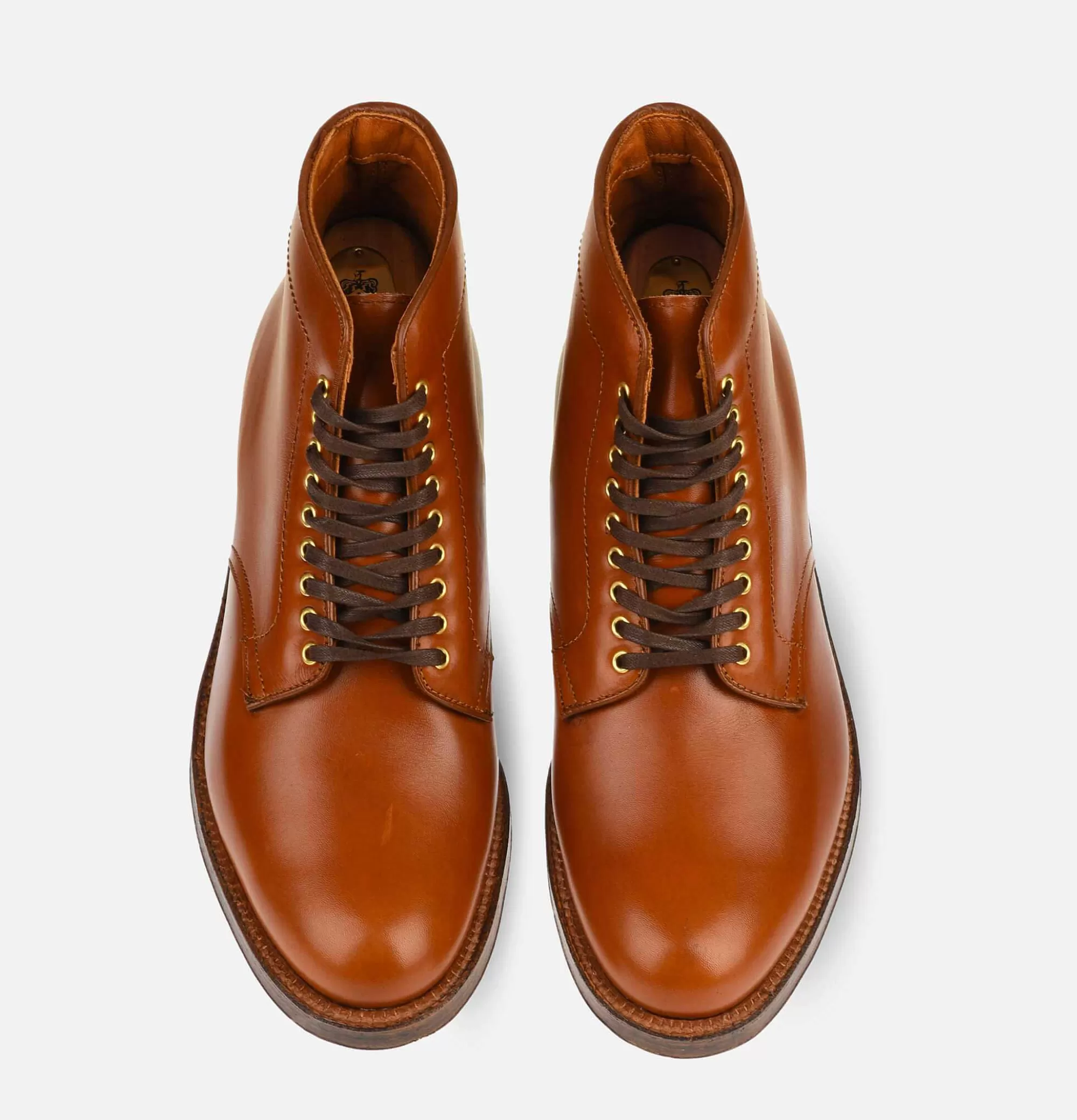 ALDEN - Zapato Blucher Punta Llena M1811 en Cuero Arena para Caballero