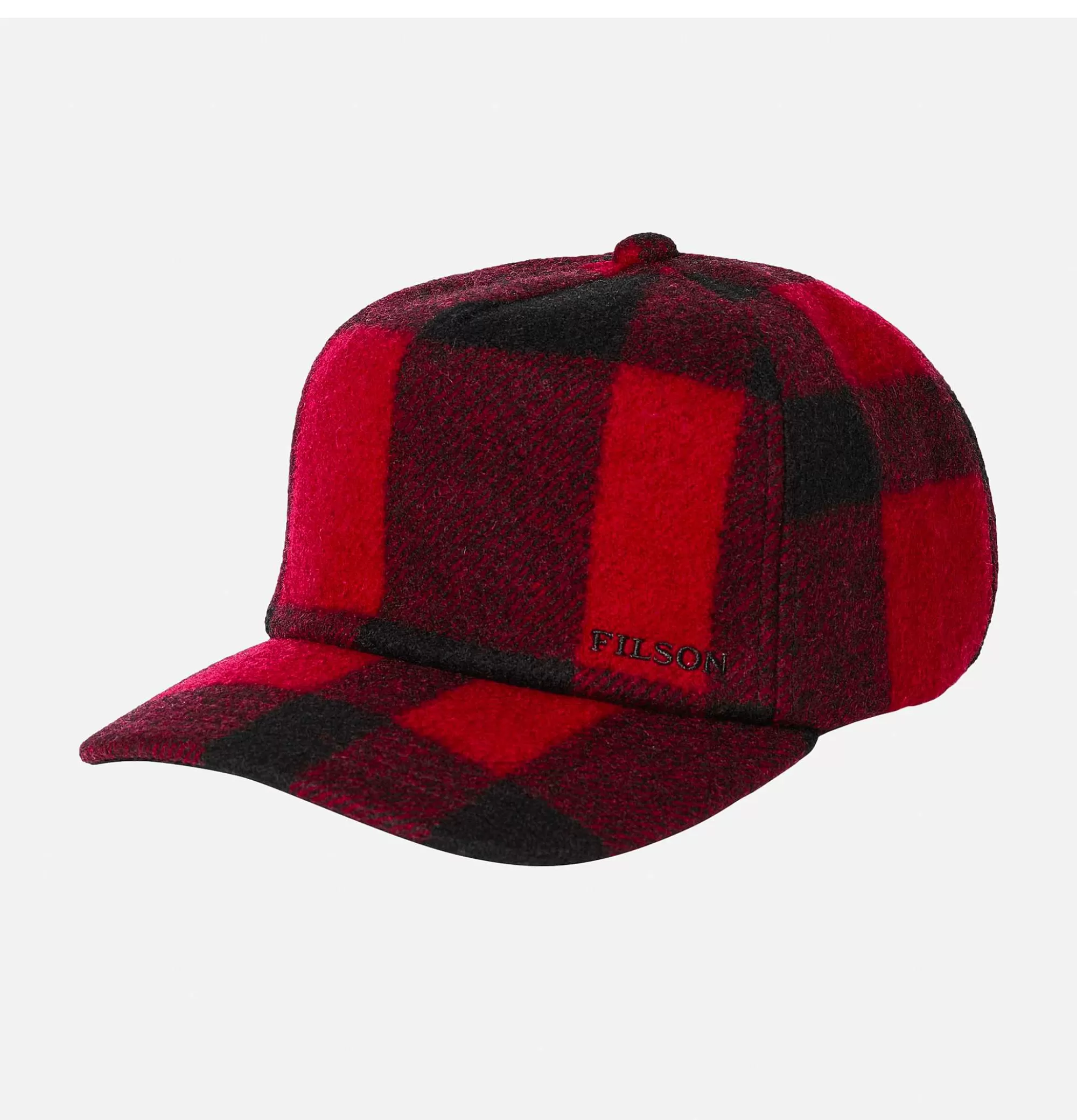 Gorra Filson Mackinaw para actividades forestales - Diseño clásico en rojo y negro, resistente y duradera