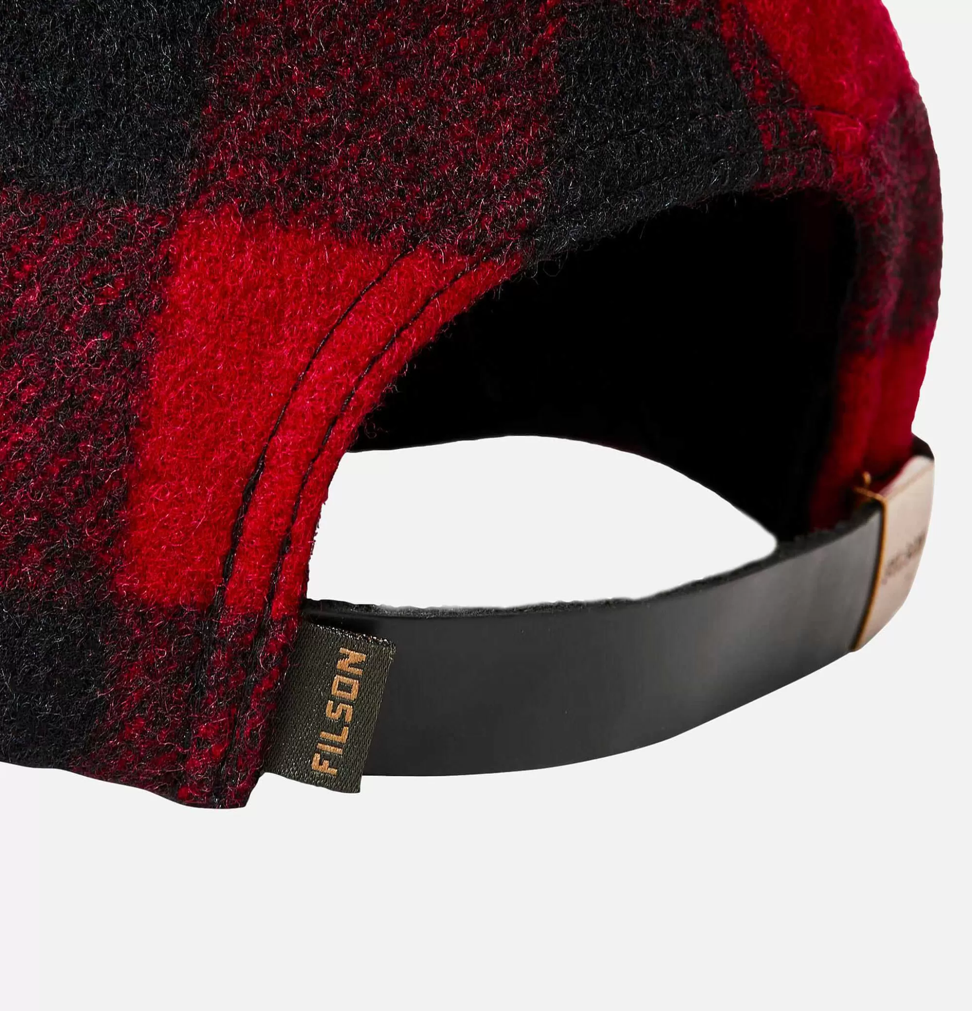 Gorra Filson Mackinaw para actividades forestales - Diseño clásico en rojo y negro, resistente y duradera