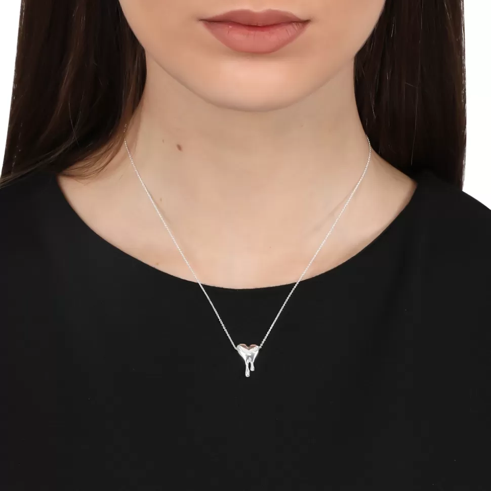 Colgante Folli Follie para Mujer - Corazón Brillante en Plata de Ley con Detalle Romántico