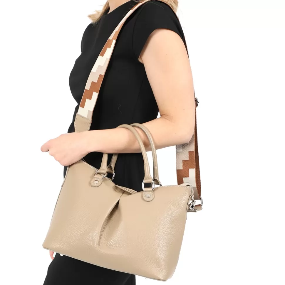 Bolsos de Cuero Folli Follie para Mujer - Modelo Metropolitan Fab, Tamaño Mediano con Diseño Urbano y Detalles en Hebilla