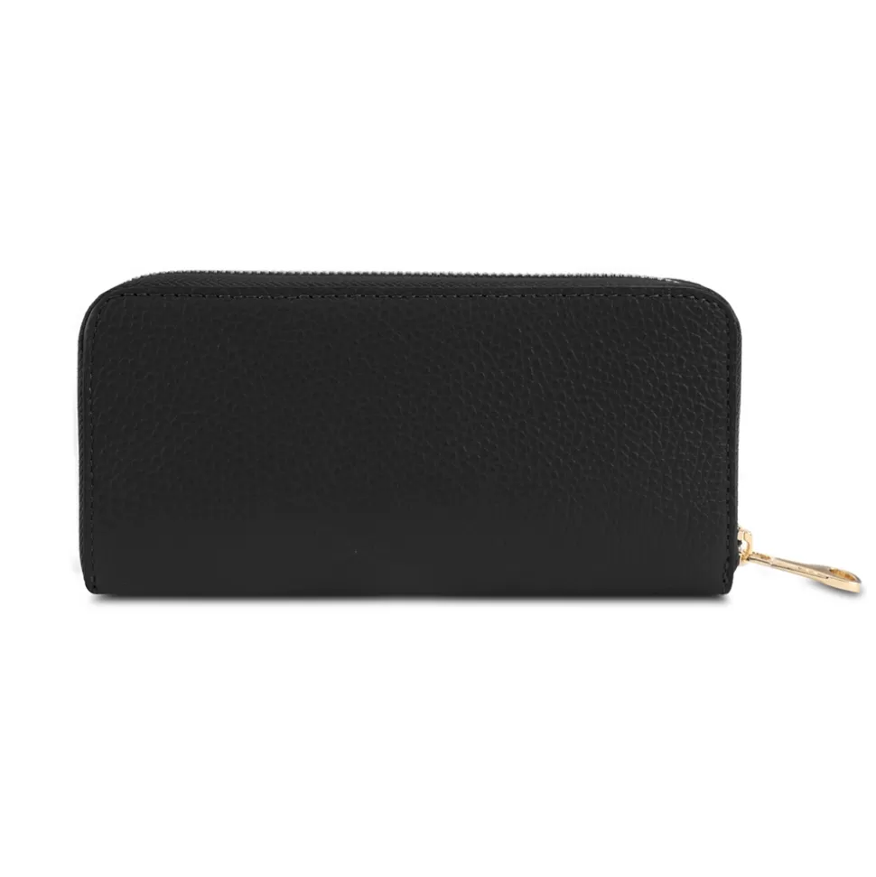 Folli Follie Billetera Mujer - Colección Mini Discoveries en Cuero con Cremallera, Diseño Espacioso y Elegante