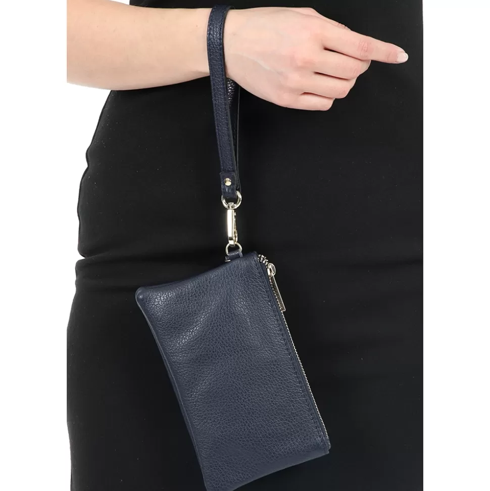Bolsita Bandolera Folli Follie para Mujer - Diseño Compacto en Cuero Azul Marino con Correa Ajustable, Ideal para Salidas Diarias y Eventos Casuales