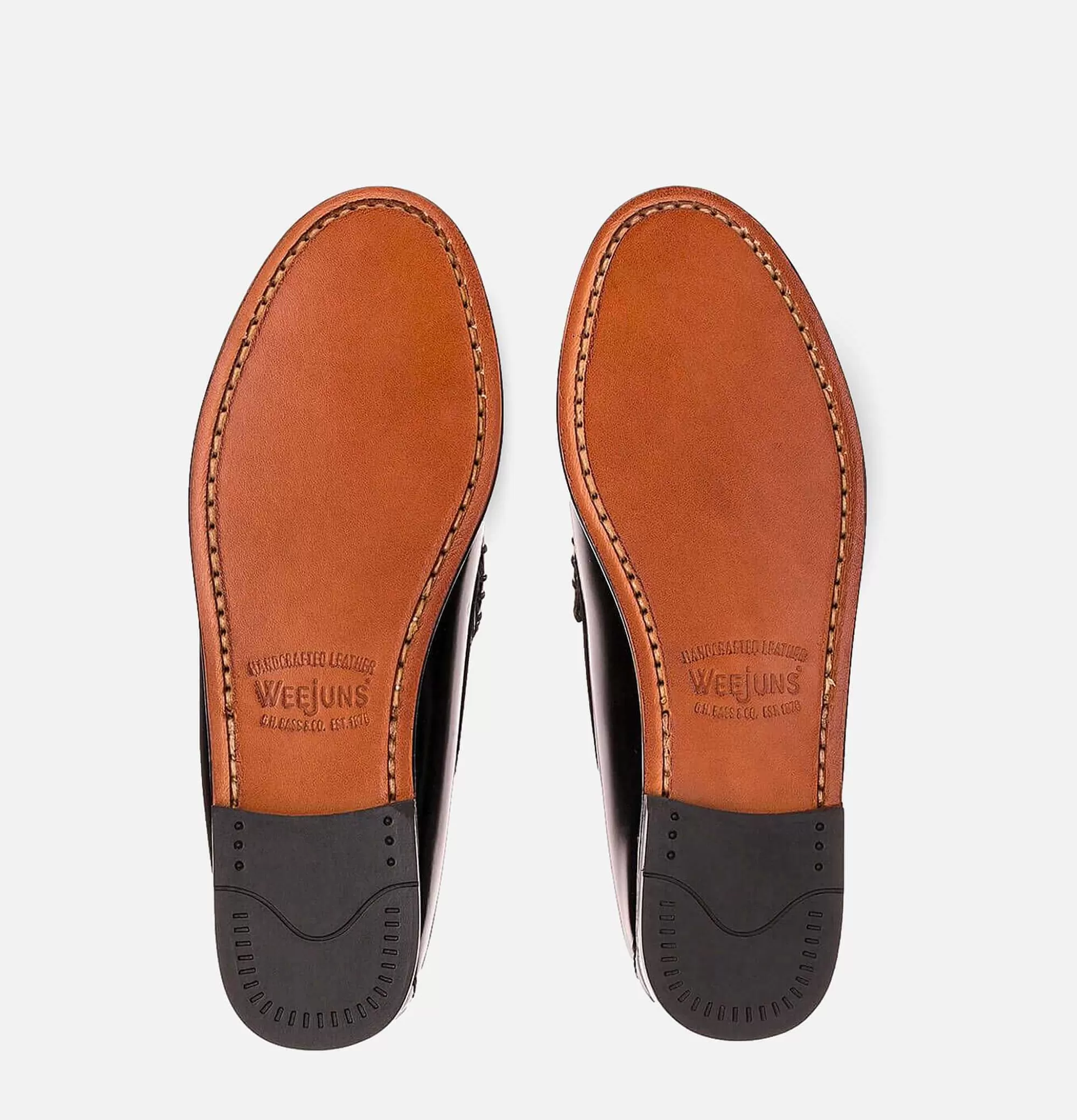 Mocasines G.H. BASS Weejun para Mujer - Zapatos Clásicos en Negro con Detalles de Cuero Auténtico, Estilo Casual para el Día a Día