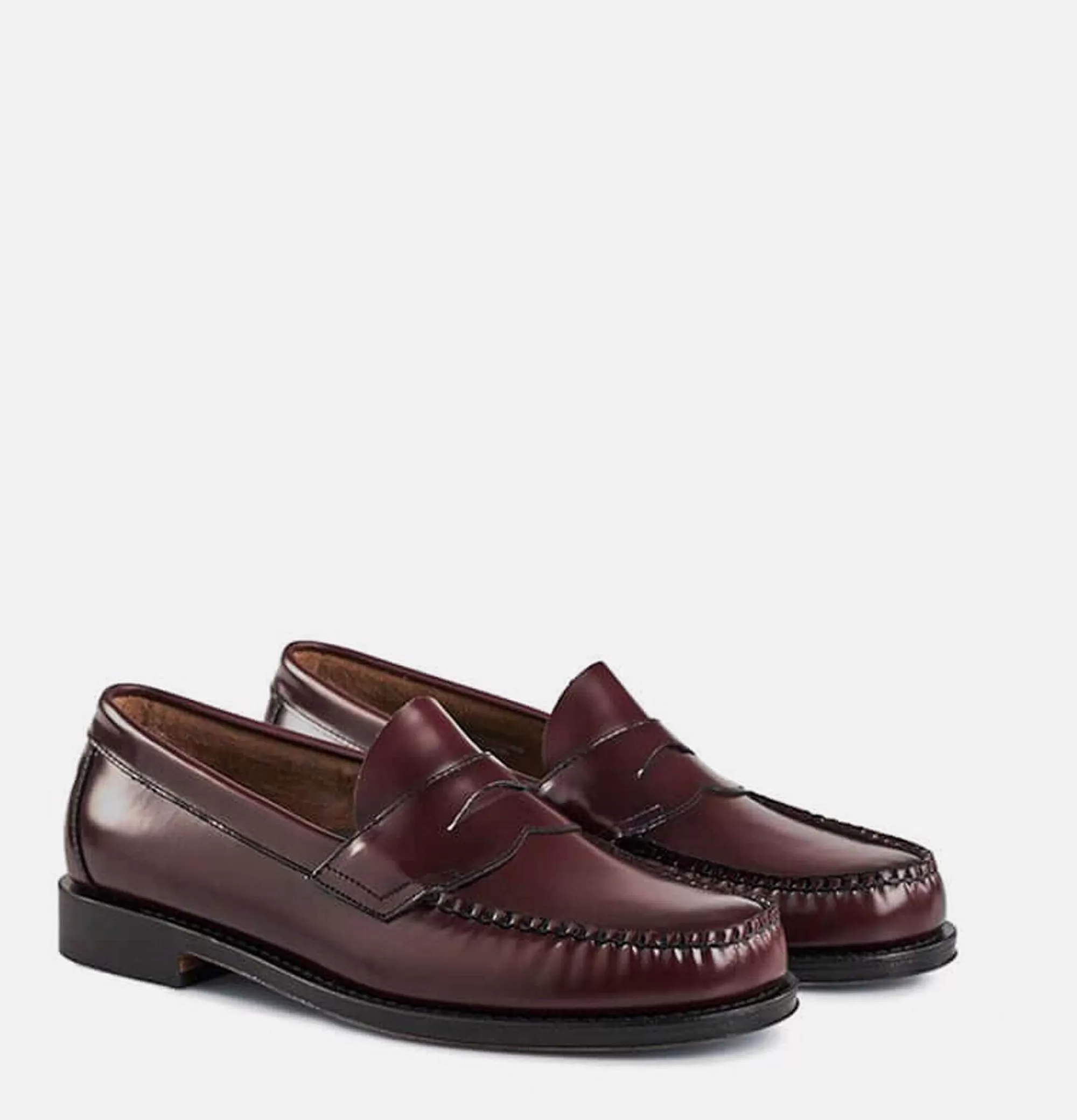 G.H. Bass Mocasines clásicos Logan en borgoña para hombre - Elegancia y comodidad en cada paso