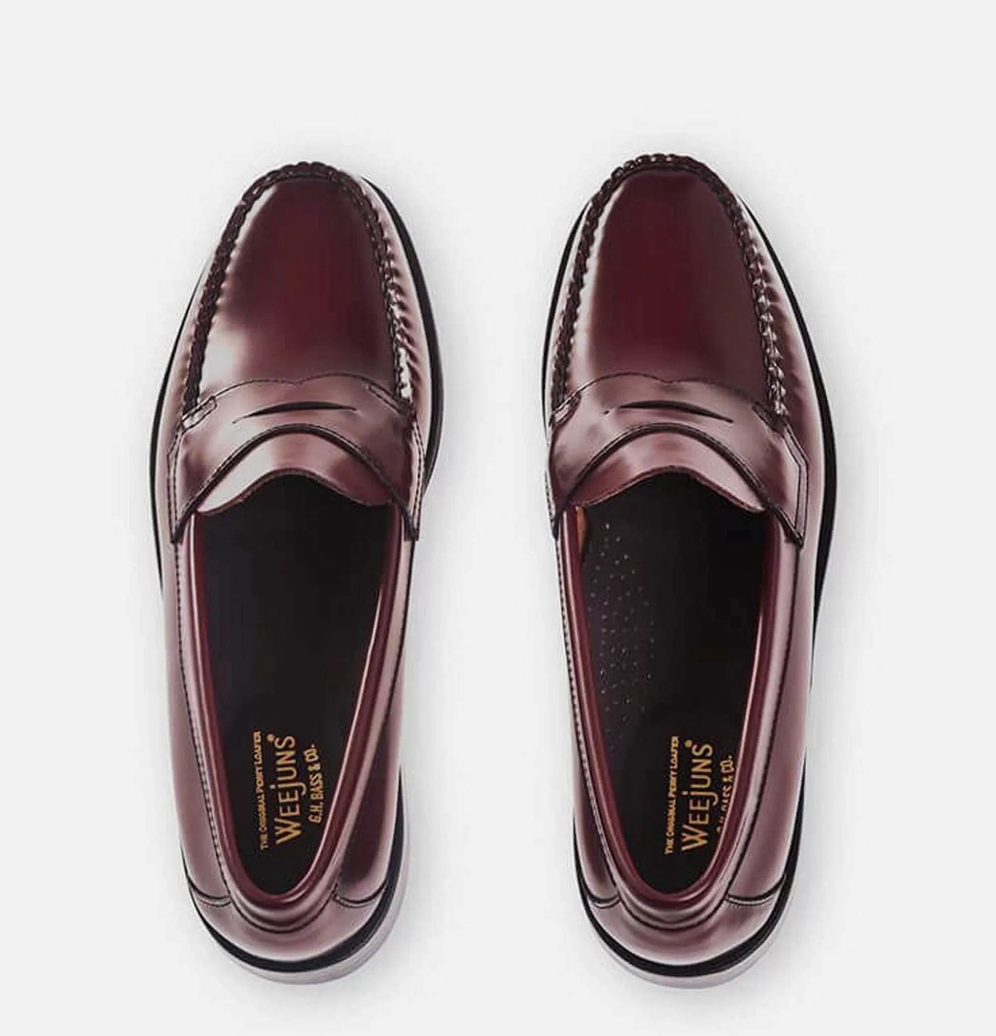 G.H. Bass Mocasines clásicos Logan en borgoña para hombre - Elegancia y comodidad en cada paso