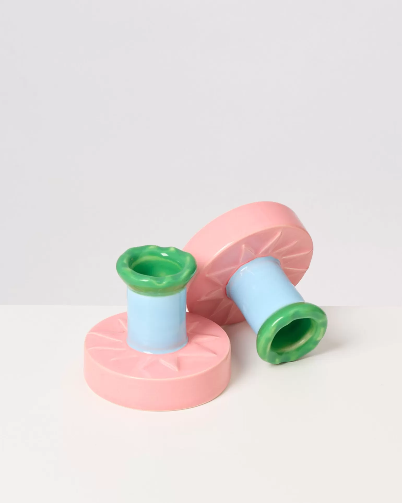 Portavelas Brisa de Isis-María | Diseño Moderno en Rosa y Azul | Motel a Miio - Decoración Económica y Elegante