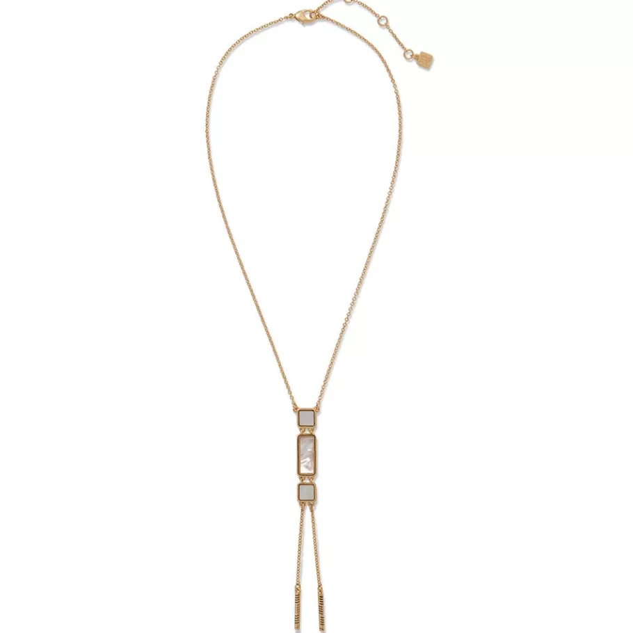 The Met Store Necklaces*Mother-of-Pearl Tile Double Lariat Necklace