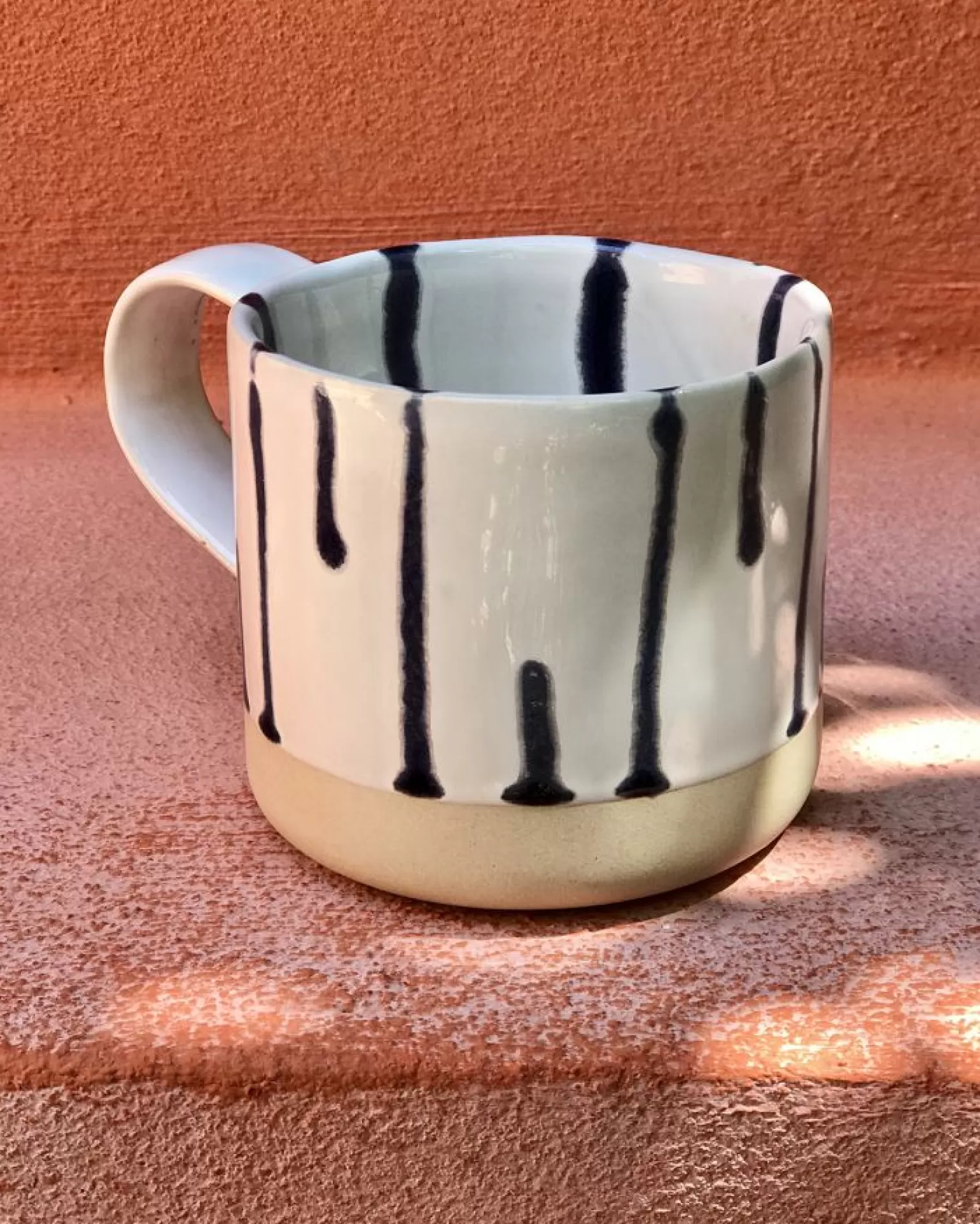 Juego de 6 Tazas Blanco Azul by Outlet Motel · Colección Miio Nódoa · Vajilla Moderna en Tonos Pastel
