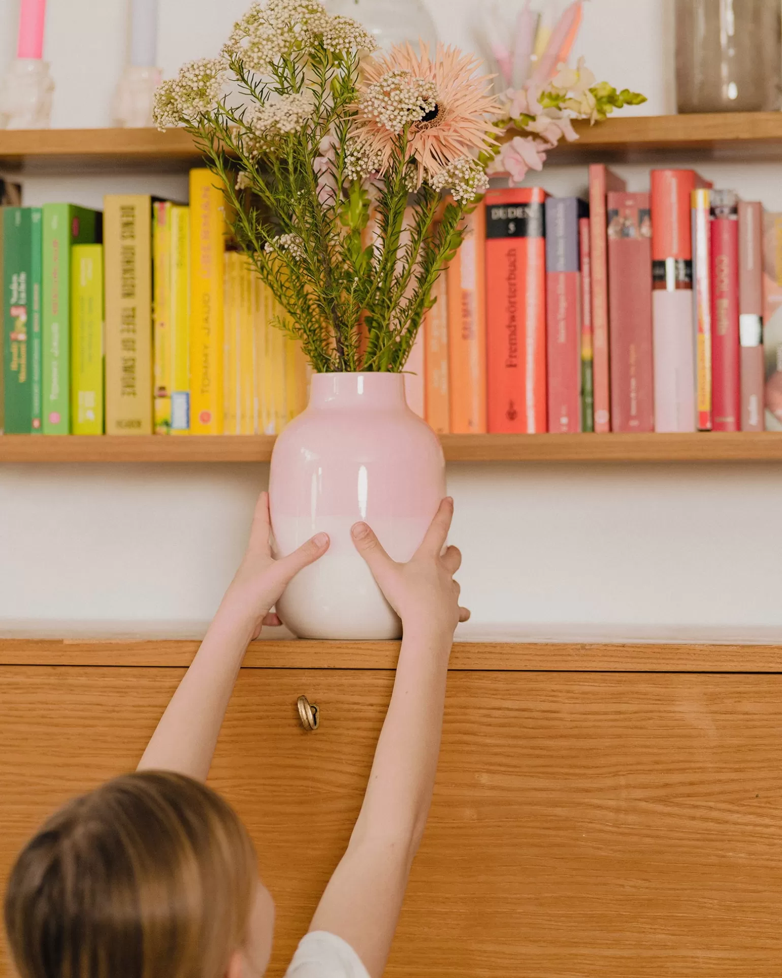Jarrón Decorativo Miio Nuno - Modelo M en Rosa Suave para un Toque Elegante en tu Hogar