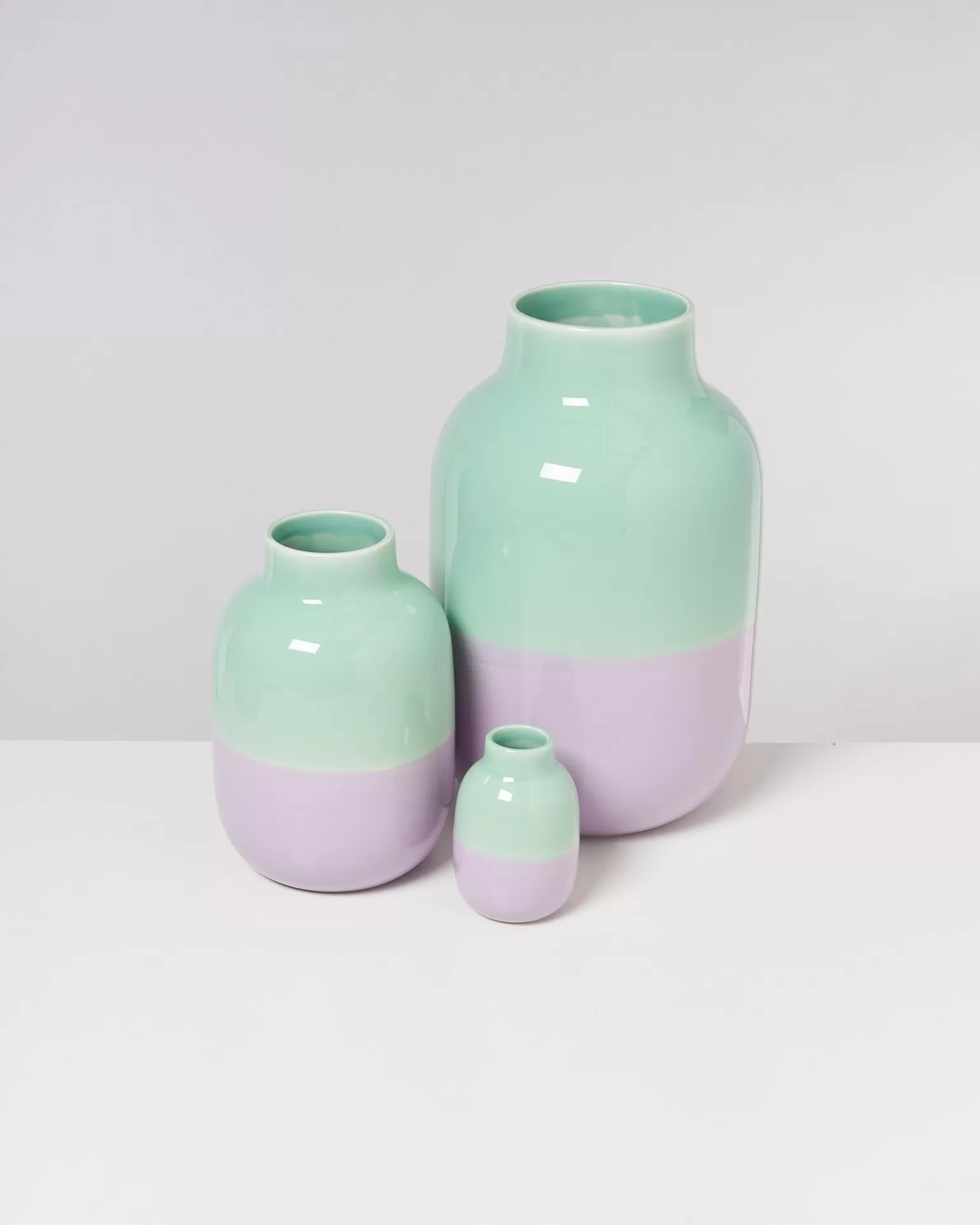Oferta exclusiva: Jarrón Miio Nuno S en tonos lila y menta pastel - ¡Últimas unidades!