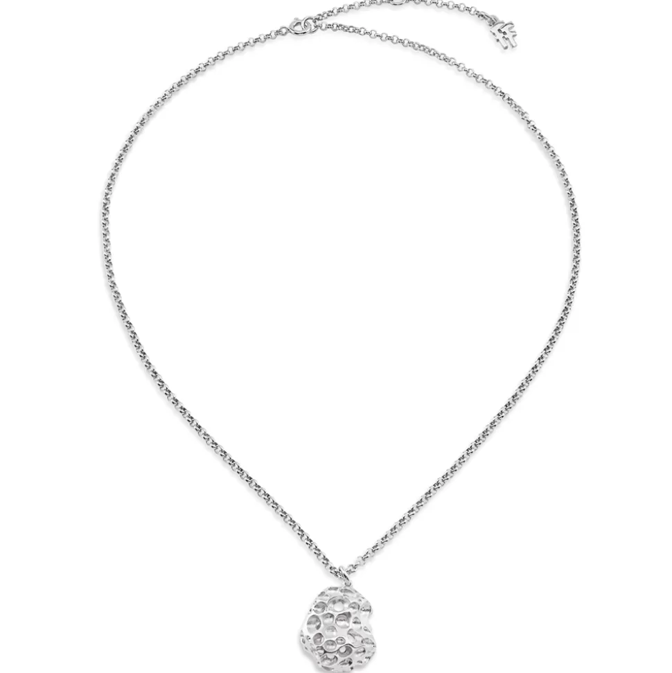 Colgante Plata Folli Follie - Diseño Panal Melodioso en Talla Corta para Mujer

（：，，，